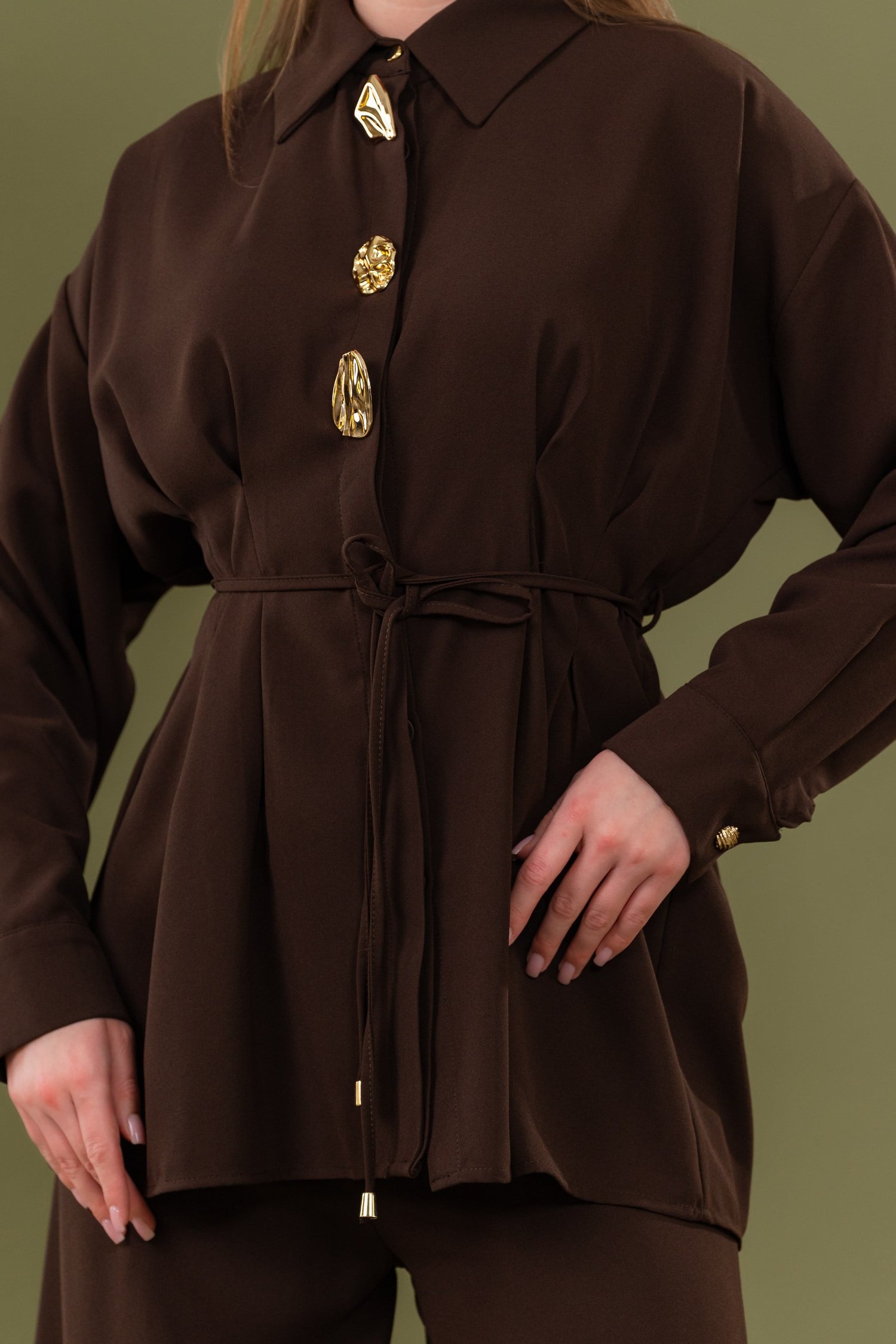 Gömlek Yaka Kemerli Takım | 1790
