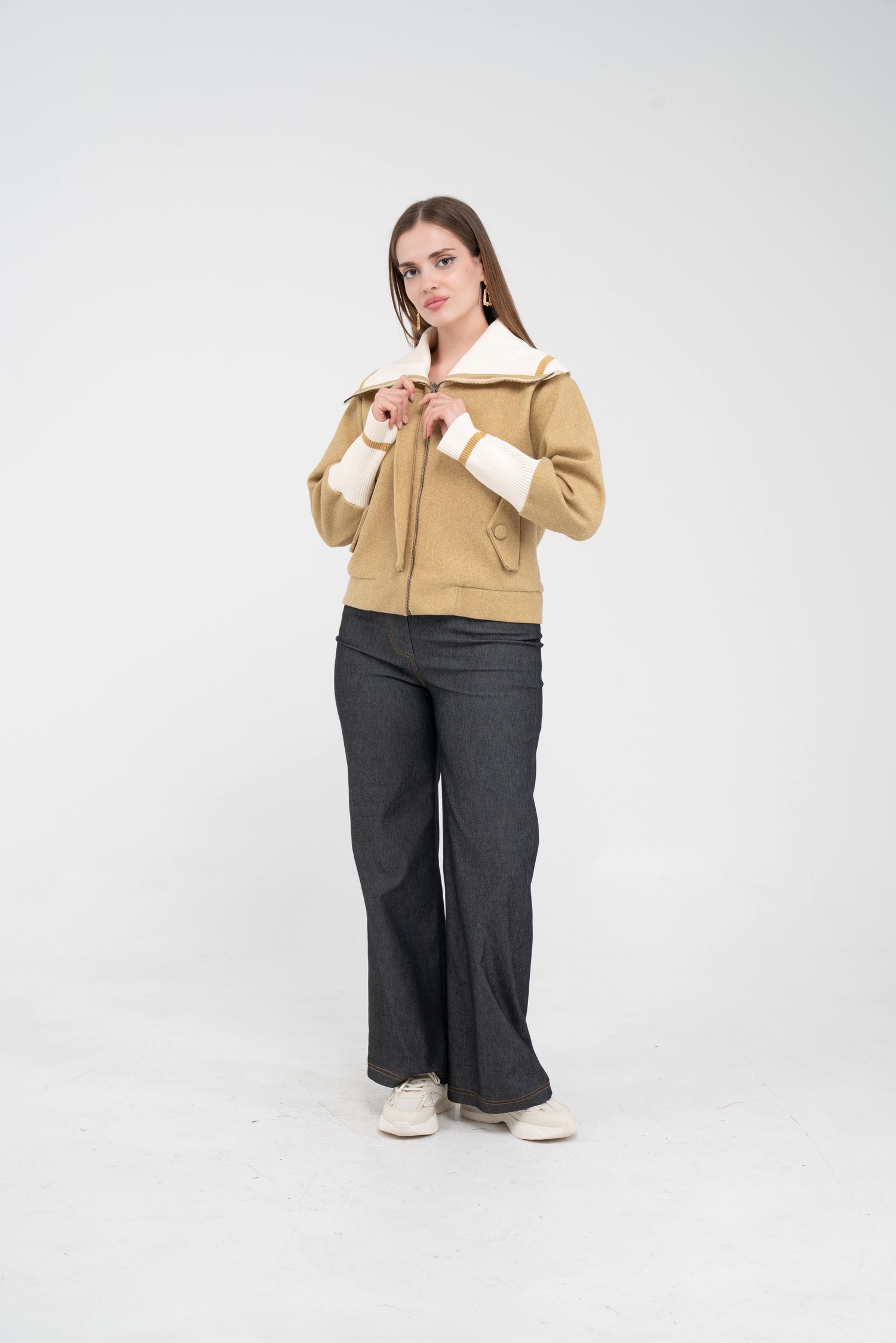 Oversize Fermuarlı Sweat Ceket K1720