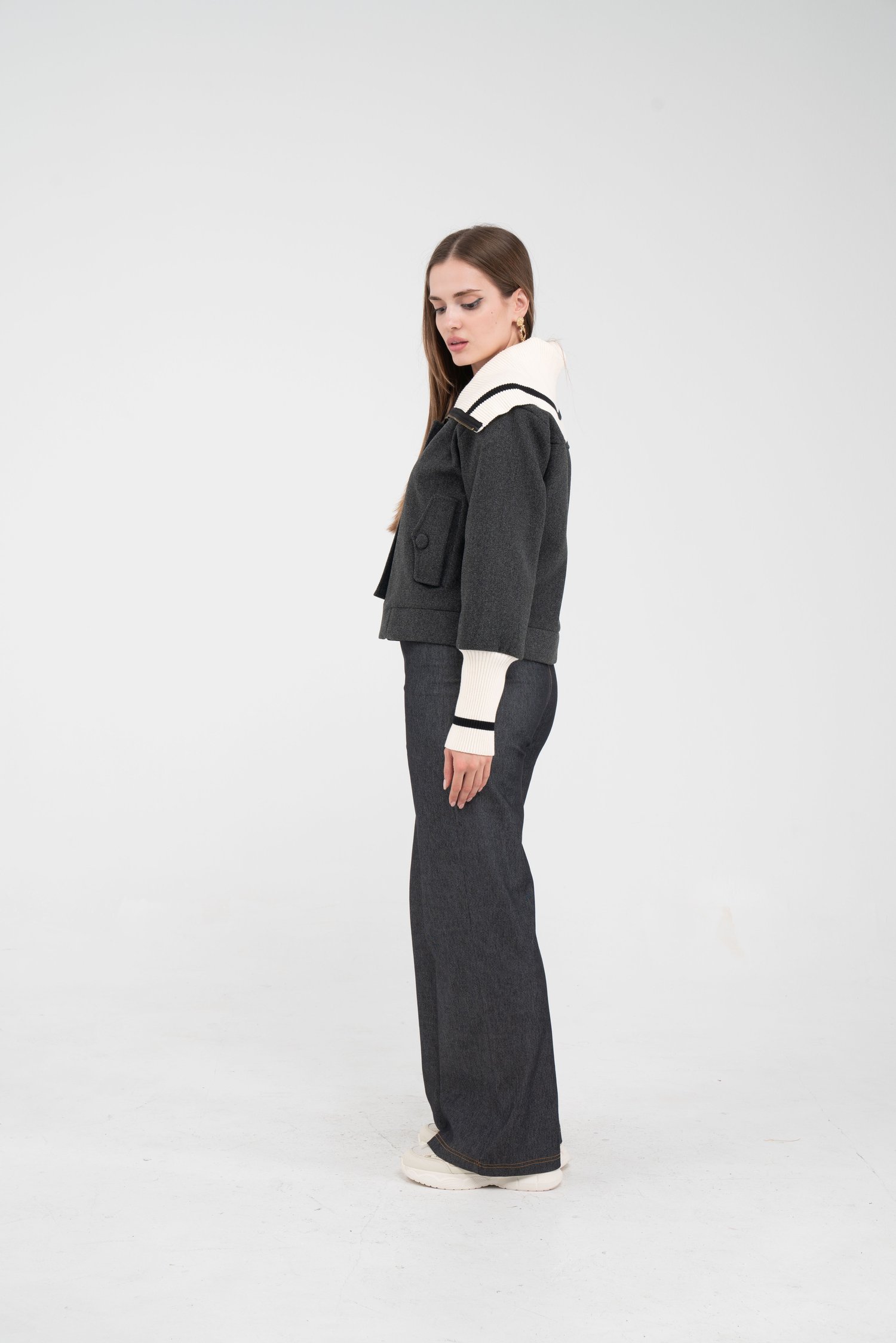 Oversize Fermuarlı Sweat Ceket K1720