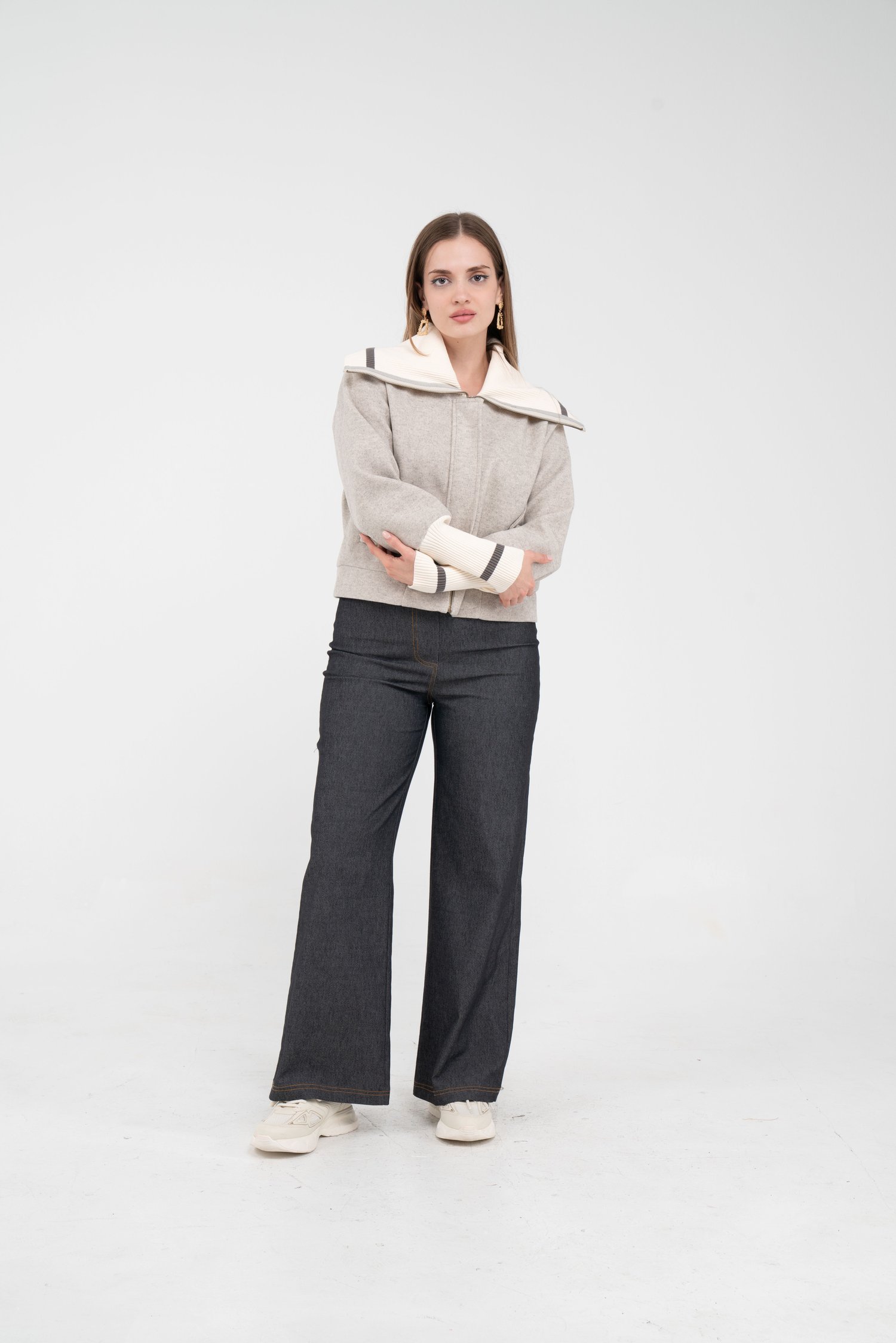 Oversize Fermuarlı Sweat Ceket K1720