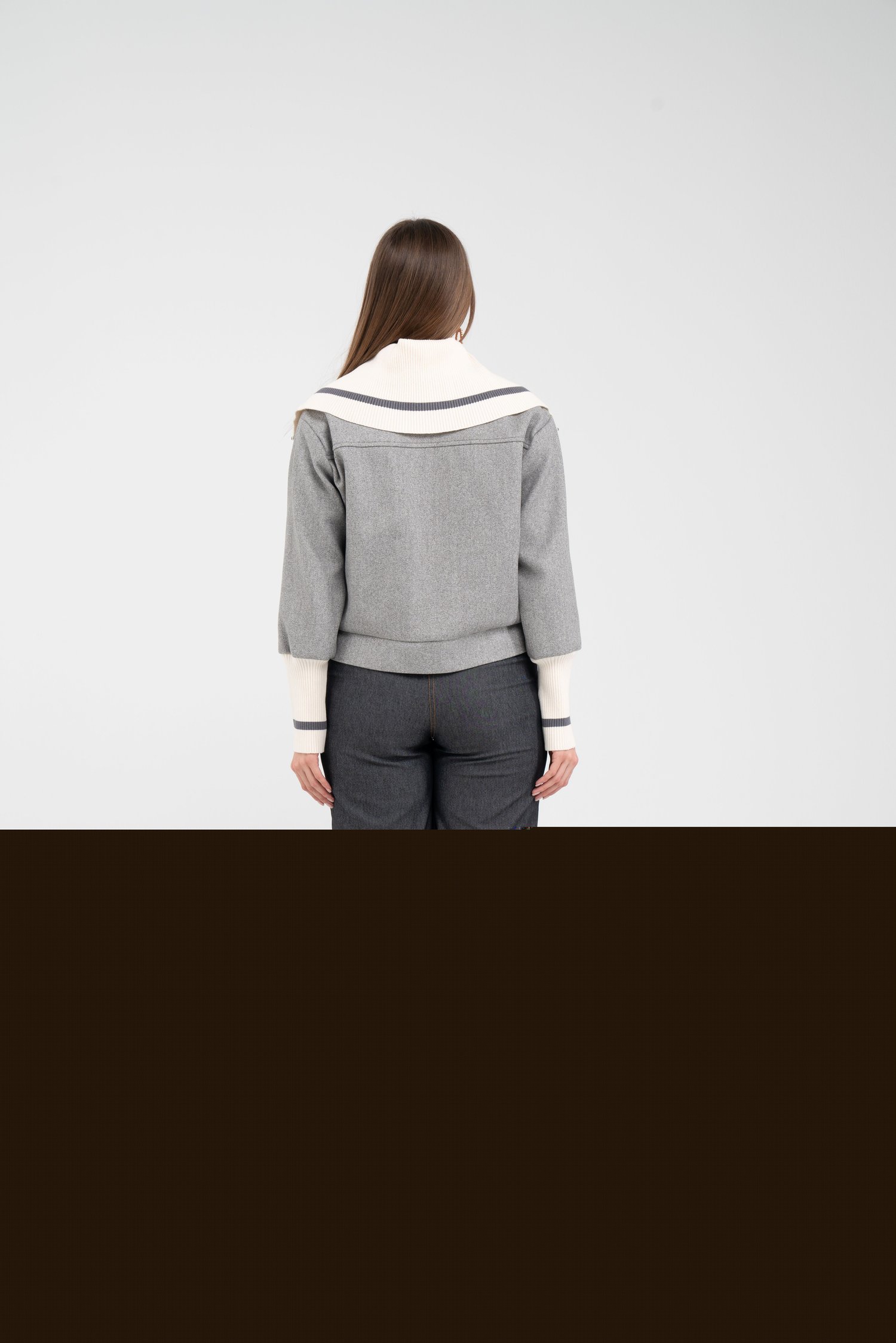 Oversize Fermuarlı Sweat Ceket K1720