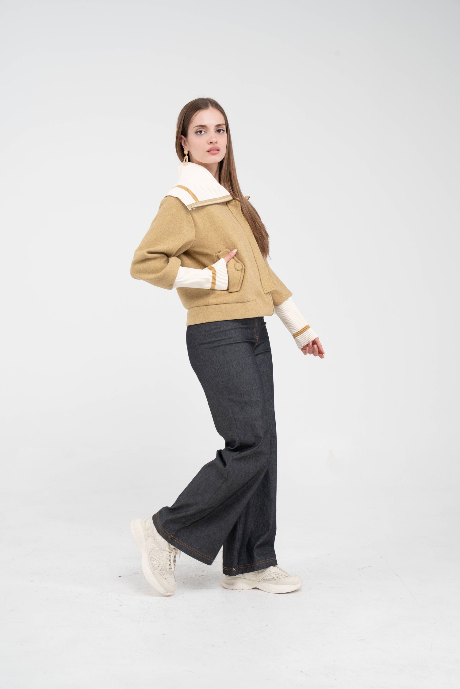 Oversize Fermuarlı Sweat Ceket K1720