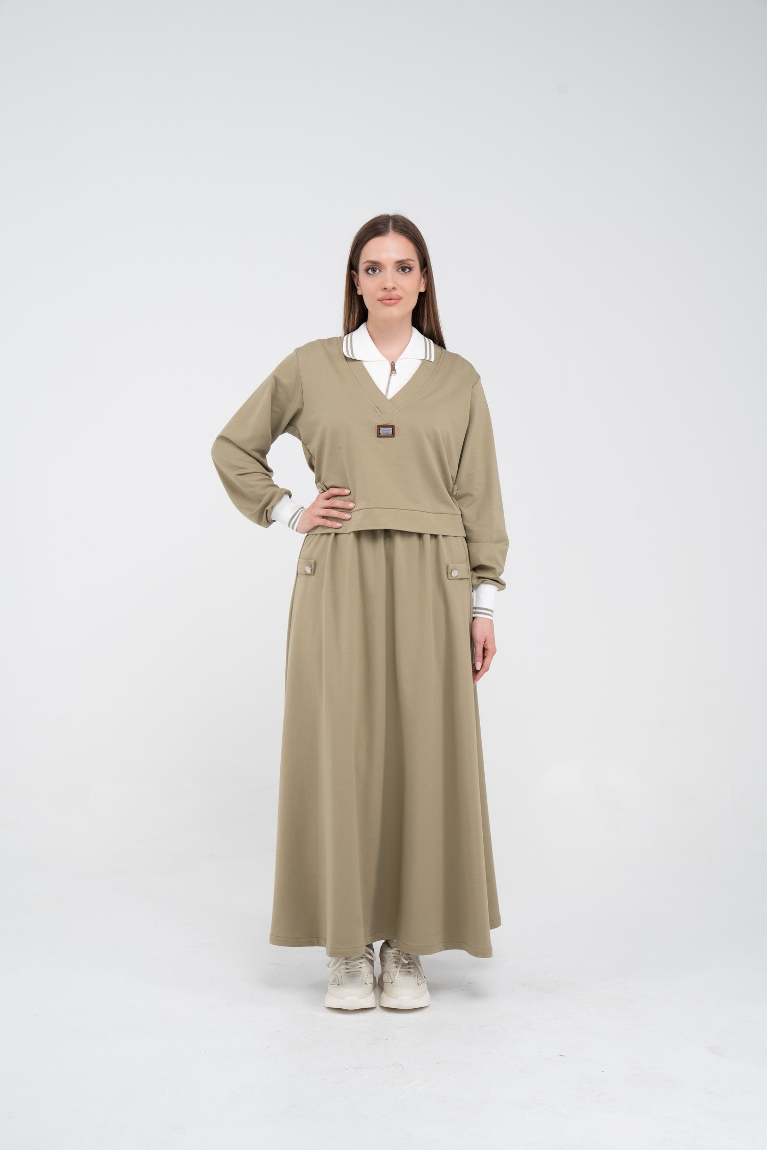Spor Etekli Oversize Kadın Takım K1750