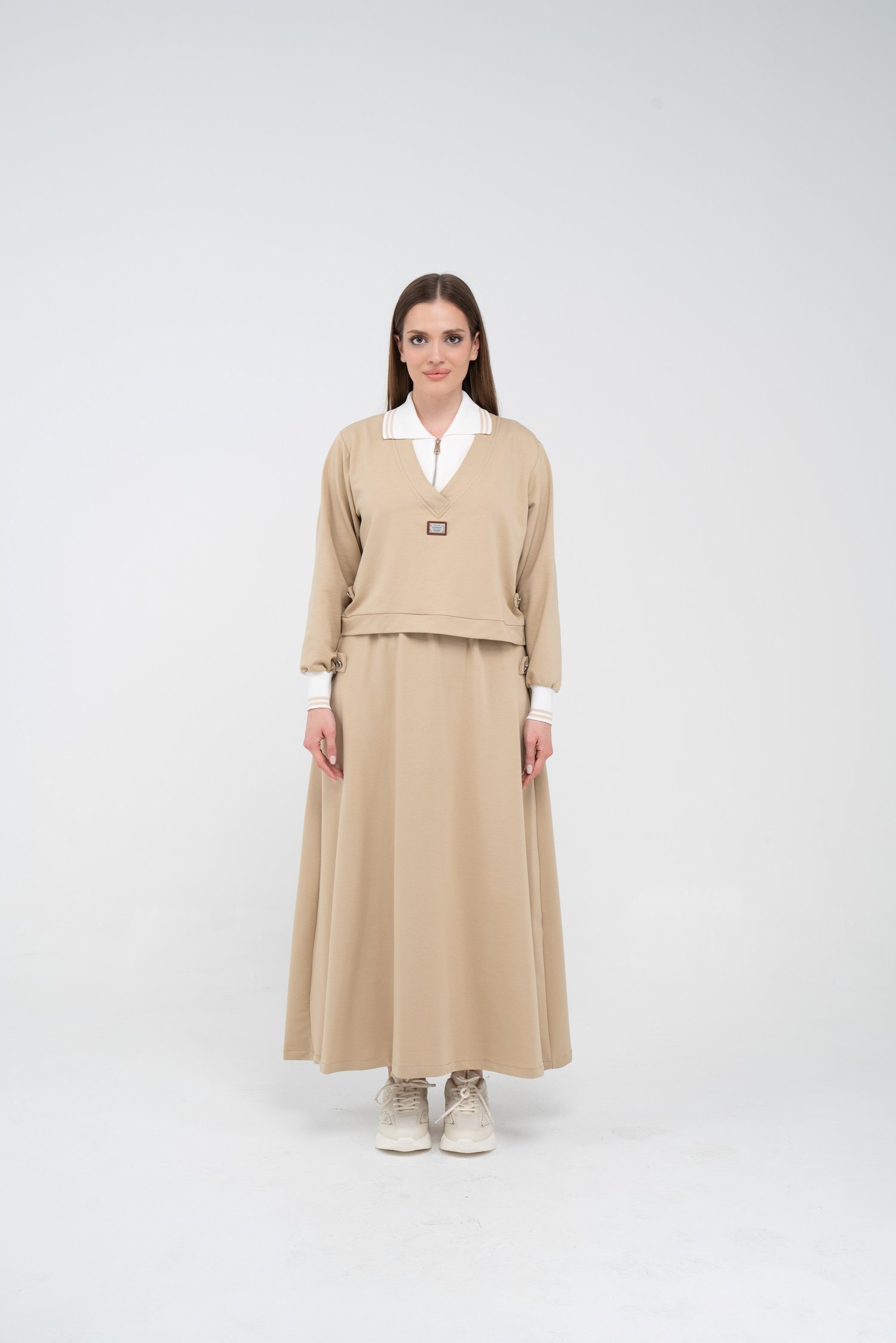 Spor Etekli Oversize Kadın Takım K1750