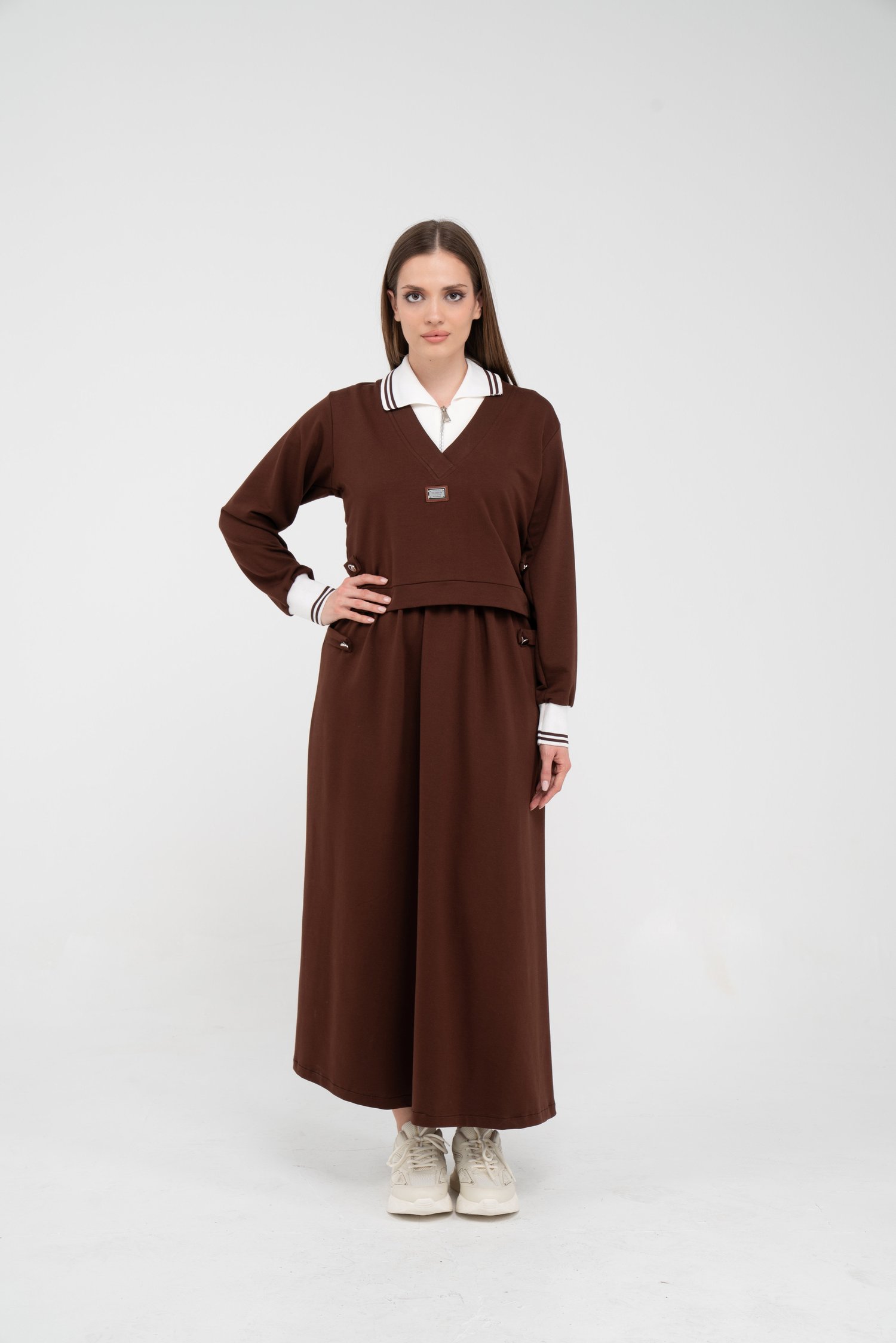 Spor Etekli Oversize Kadın Takım K1750