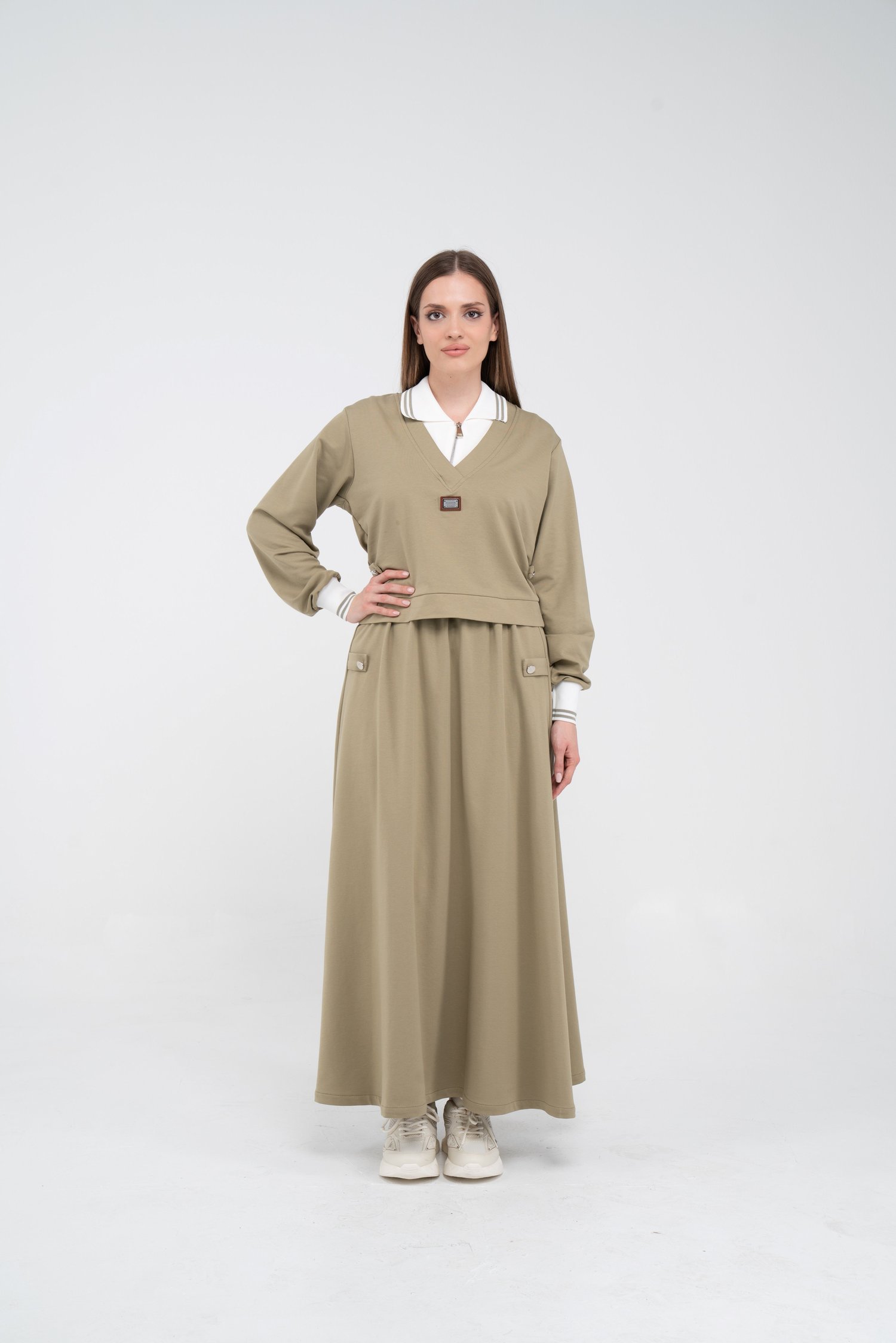 Spor Etekli Oversize Kadın Takım K1750