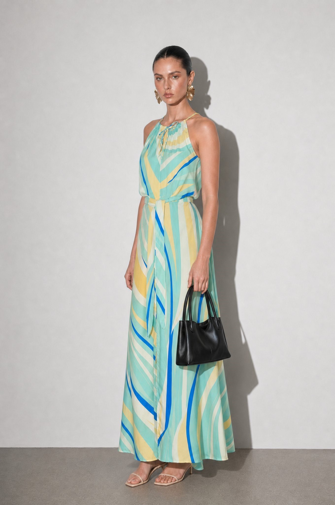 Florence Desenli Maxi Elbise Yeşil
