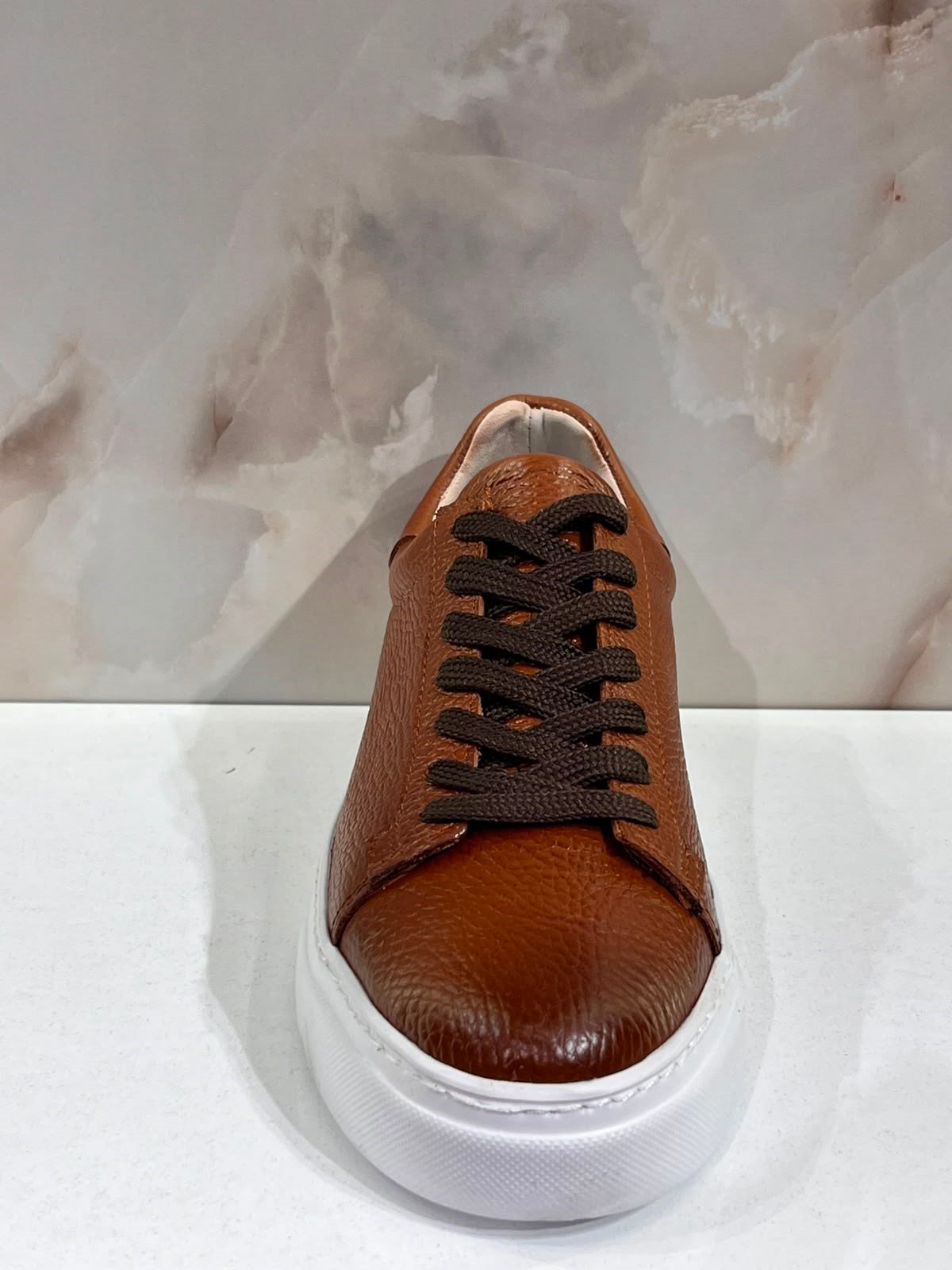ERKEK KAHVERENGİ HAKİKİ DERİ SNEAKER AYAKKABI | GÜNLÜK CASUAL SPOR AYAKKABI