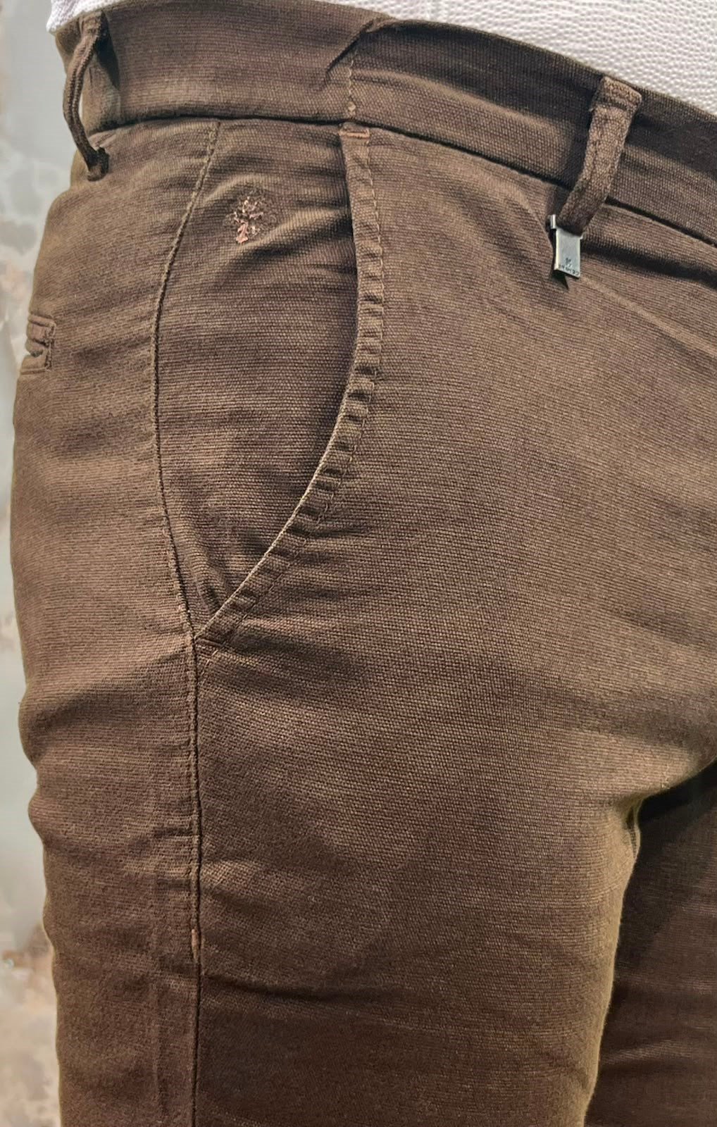 ERKEK KAHVERENGİ HAM KETEN SLİM FİT PANTOLON | LİKRALI GÜNLÜK KLASİK PANTOLON 