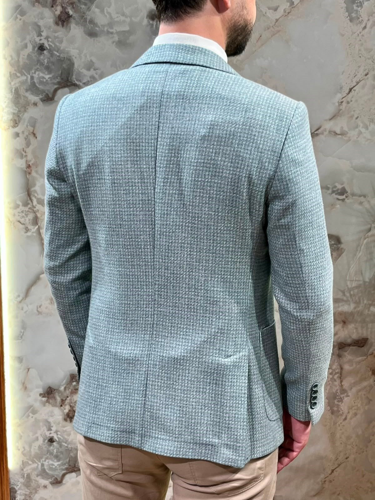 ERKEK MİNT YEŞİLİ SLİM FİT BLAZER CEKET | TEK DÜĞMELİ KLASİK CEKET