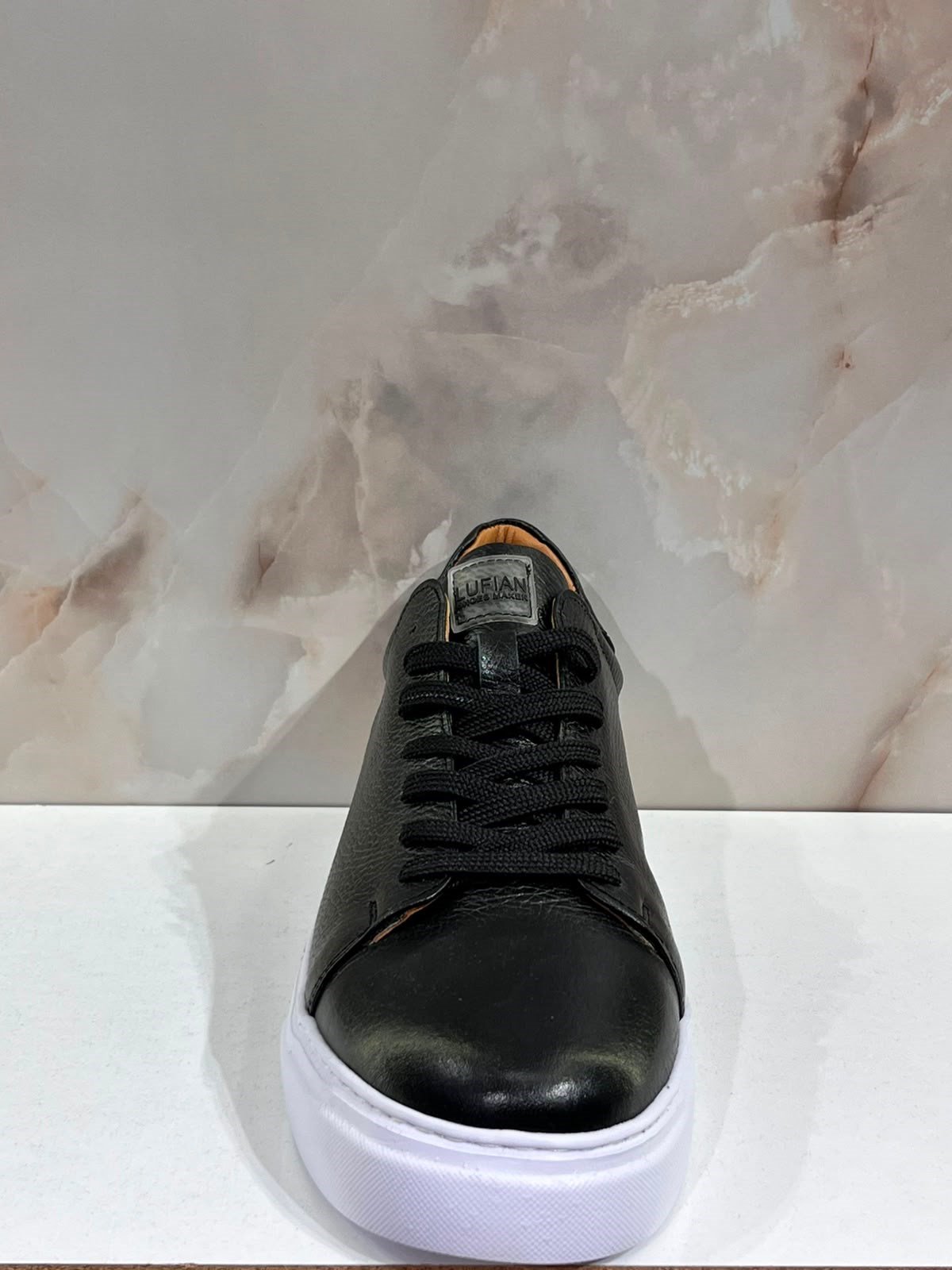ERKEK SİYAH HAKİKİ DERİ SNEAKER AYAKKABI | GÜNLÜK CASUAL SPOR AYAKKABI