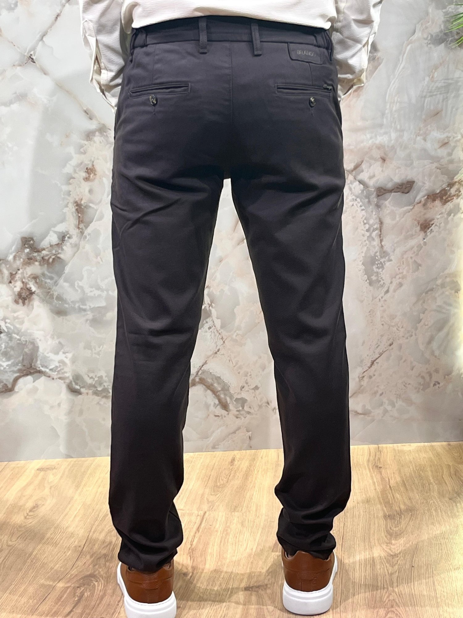 ERKEK SLİM FİT TENCEL KUMAŞ KLASİK PANTOLON | ACI KAHVE