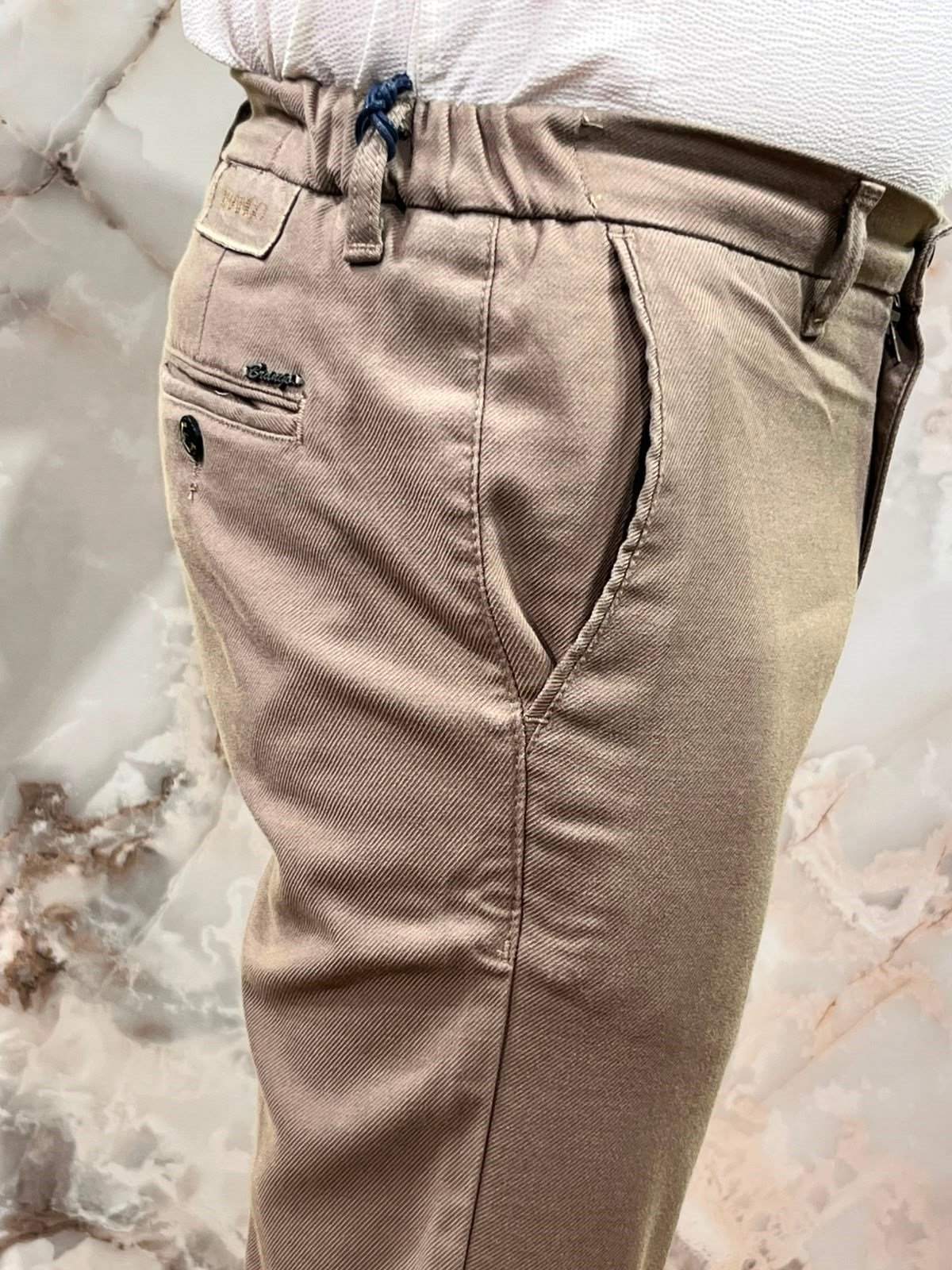 ERKEK SLİM FİT TENCEL KUMAŞ KLASİK PANTOLON | VİZON
