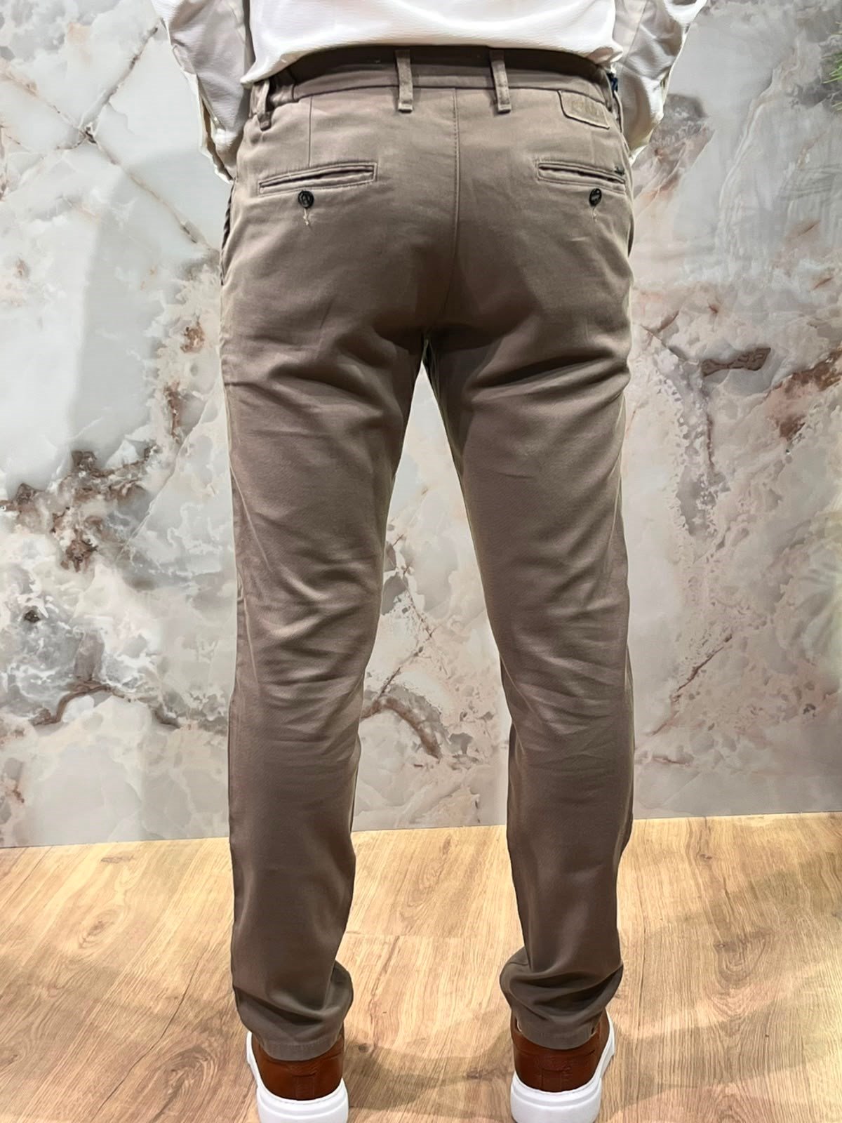 ERKEK SLİM FİT TENCEL KUMAŞ KLASİK PANTOLON | VİZON