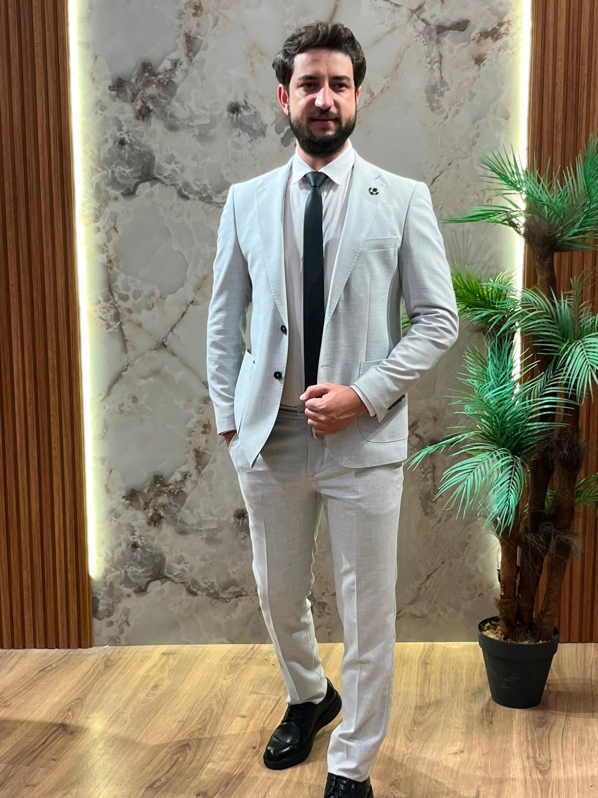 GRİ JOGGER PANTOLON SPOR SLİMFİT TAKIM ELBİSE