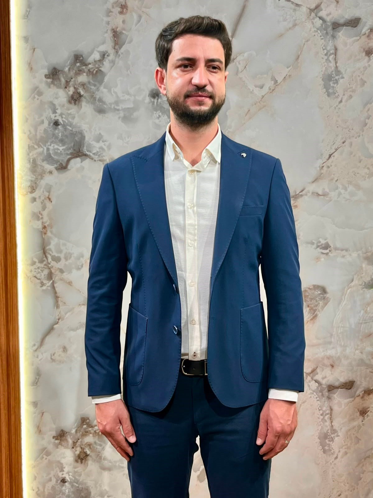 İNDİGO MAVİ SLİM FİT ERKEK BLAZER CEKET 