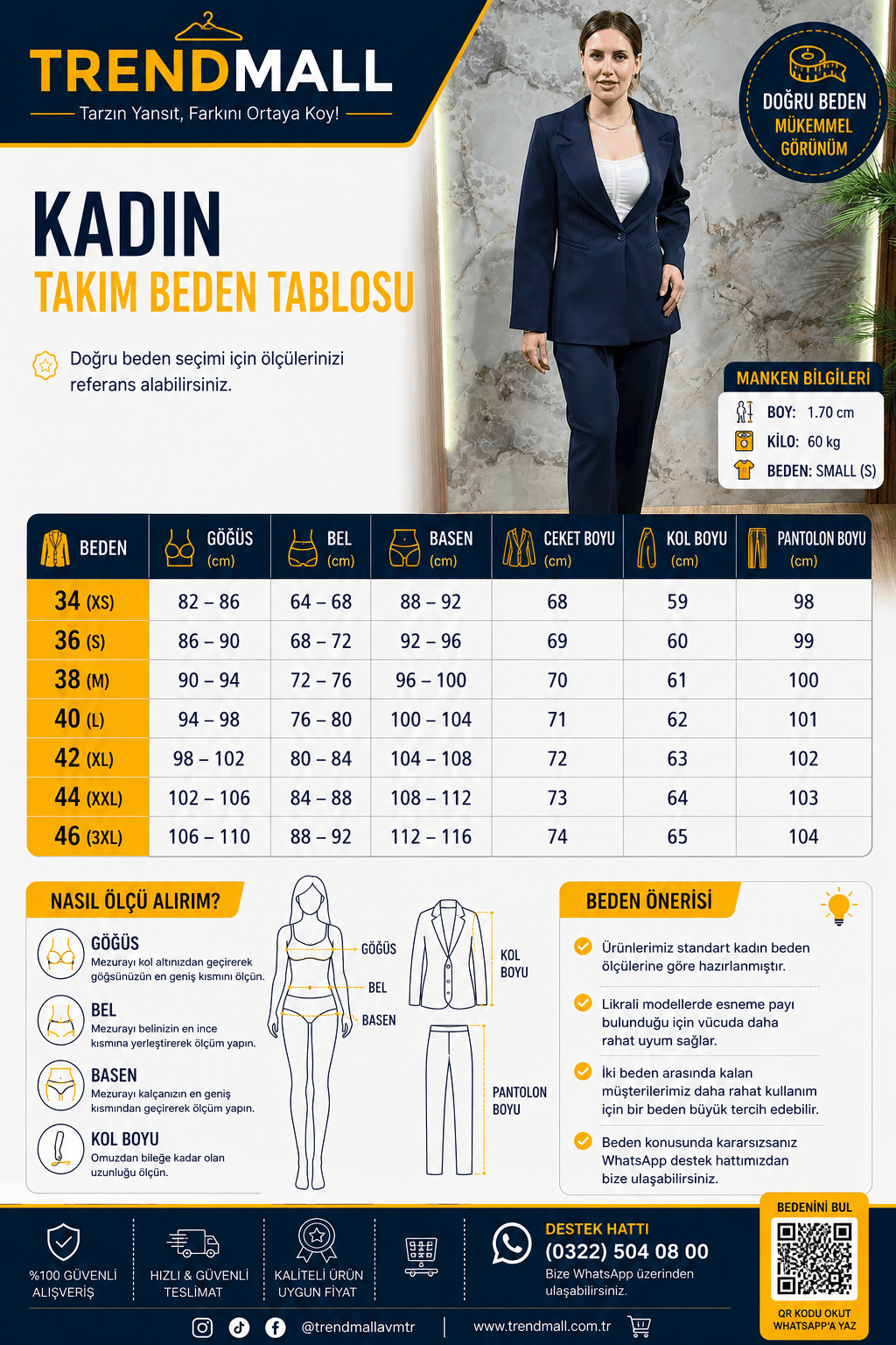 KADIN LACİVERT BLAZER CEKET PANTOLON TAKIM