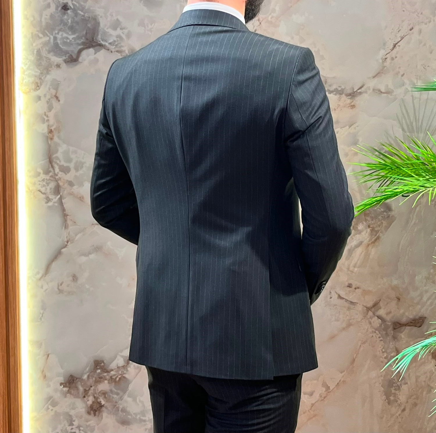 SLİMFİT ÇİZGİLİ TAKIM ELBİSE 