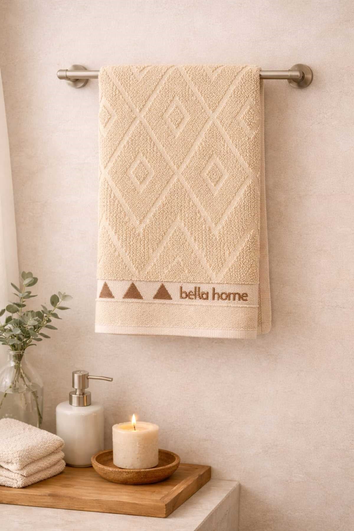 %100 Pamuk 6'lı El & Yüz Havlusu Seti | 50x90 cm | Yumuşak ve Emici | Günlük Kullanım & Çeyizlik