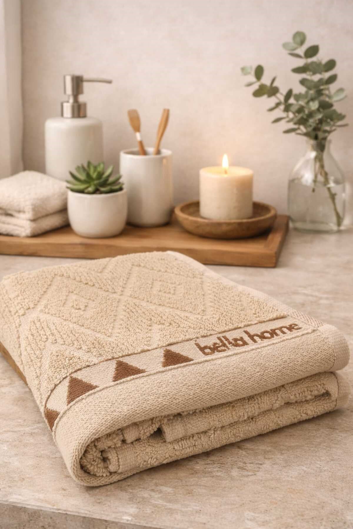 %100 Pamuk 6'lı El & Yüz Havlusu Seti | 50x90 cm | Yumuşak ve Emici | Günlük Kullanım & Çeyizlik