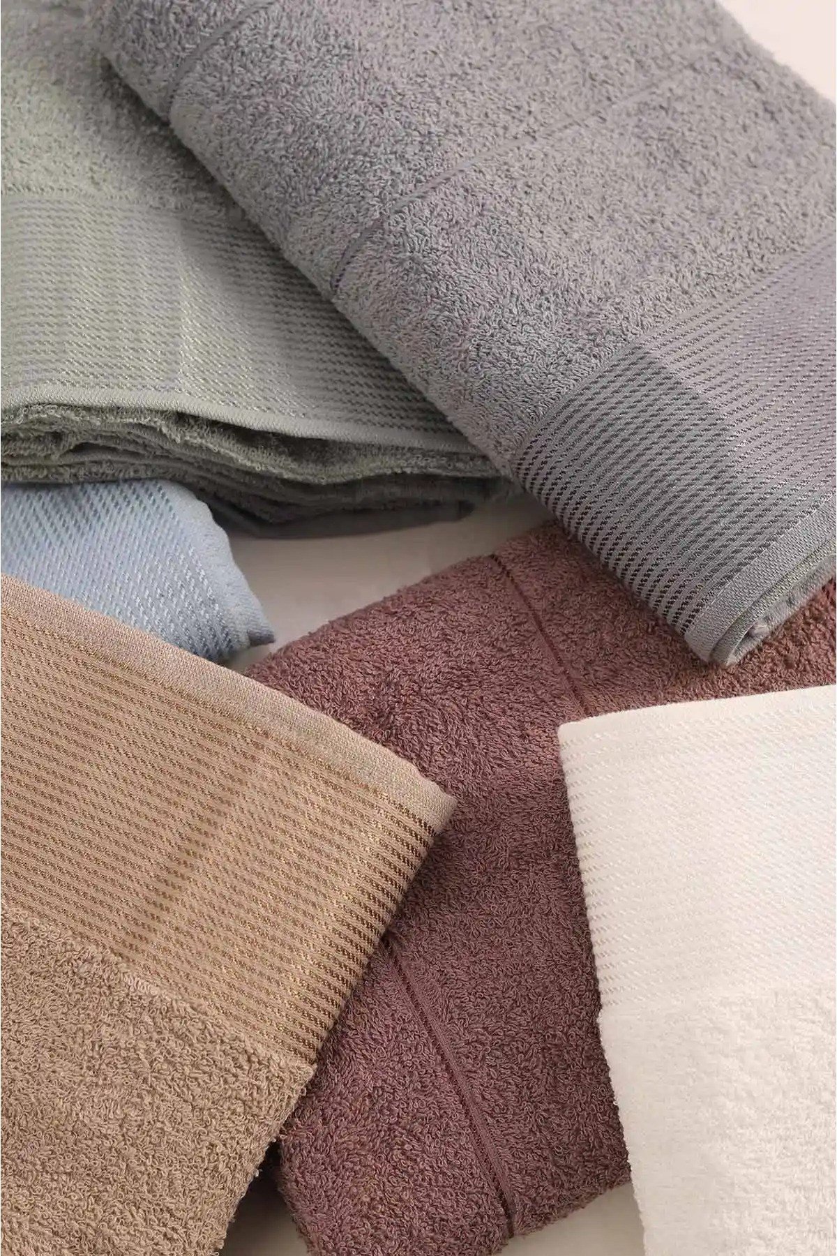%100 Pamuk Banyo Havlusu Seti – 6 Adet – 90x150 cm – Yumuşak ve Yüksek Emici - Günlük & Çeyizlik