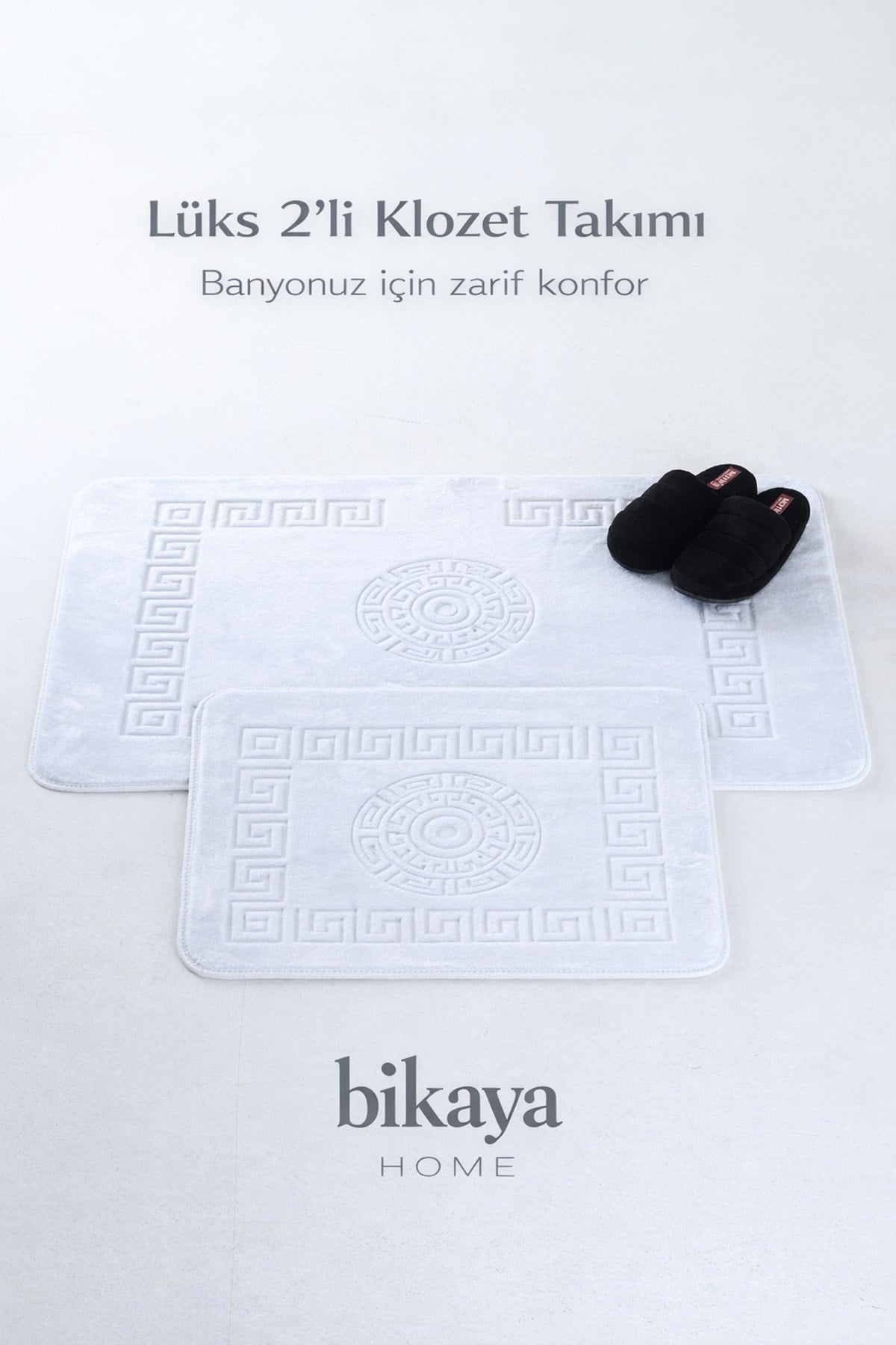 2’li Klozet Takımı | Yumuşak Peluş Doku | Kaydırmaz Taban | Kolay Temizlenir | Şık & Konforlu