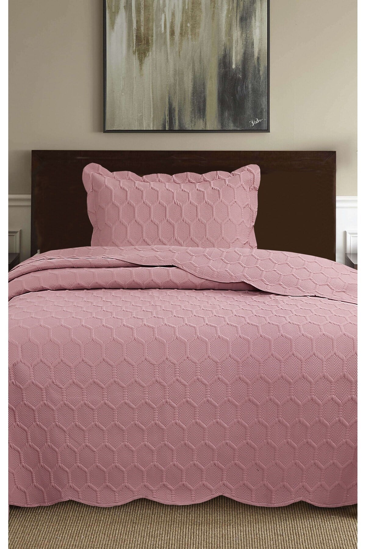 3D Tek Kişilik Yatak Örtüsü Seti (2 Parça) - 180x240 cm - Pvc Çantalı