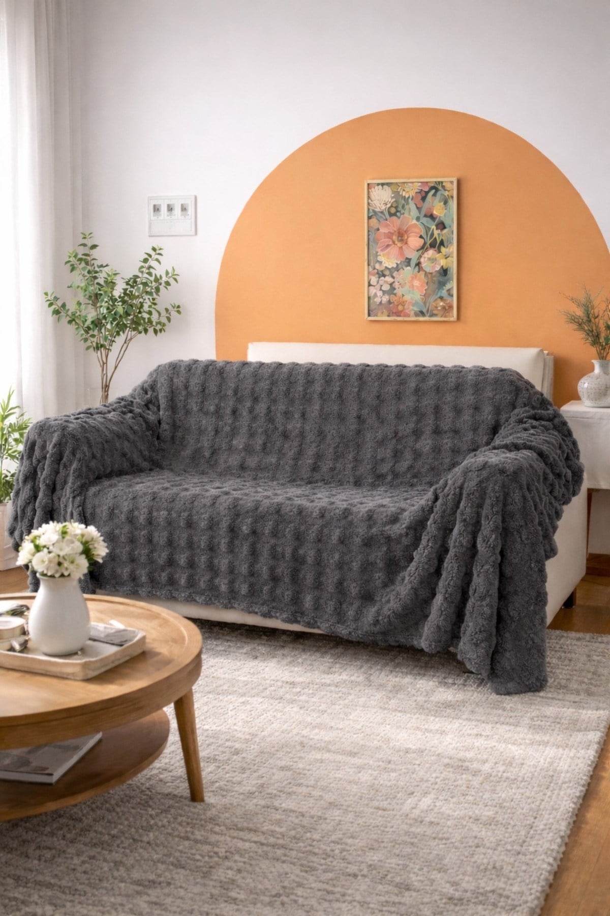 Bubble Koltuk Örtüsü | 175x215 cm | Kaymaz, Yumuşak Dokulu, Dayanıklı | Modern & Şık Tasarım
