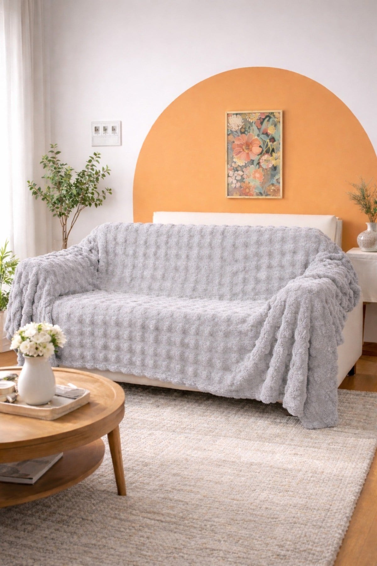 Bubble Koltuk Örtüsü | 175x215 cm | Kaymaz, Yumuşak Dokulu, Dayanıklı | Modern & Şık Tasarım