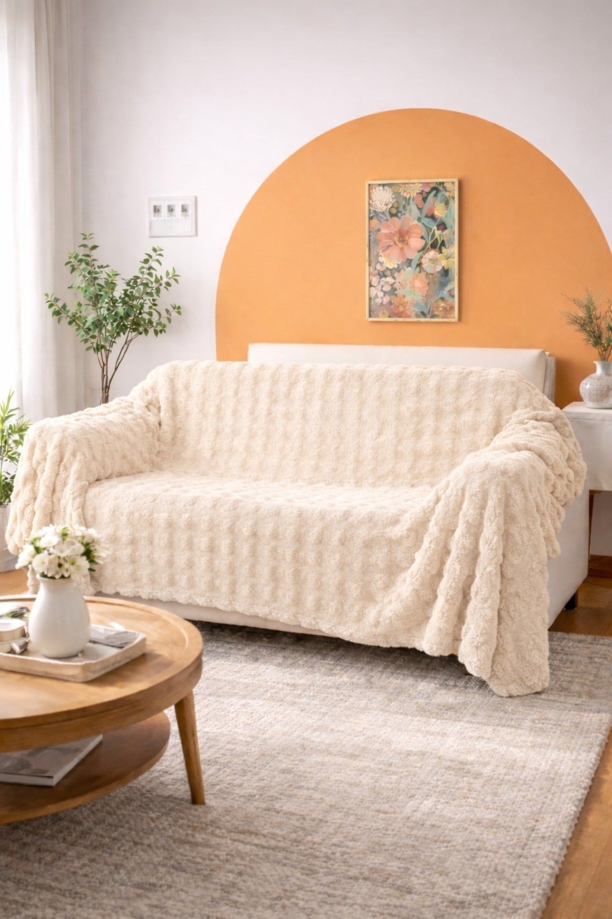 Bubble Koltuk Örtüsü | 175x215 cm | Kaymaz, Yumuşak Dokulu, Dayanıklı | Modern & Şık Tasarım