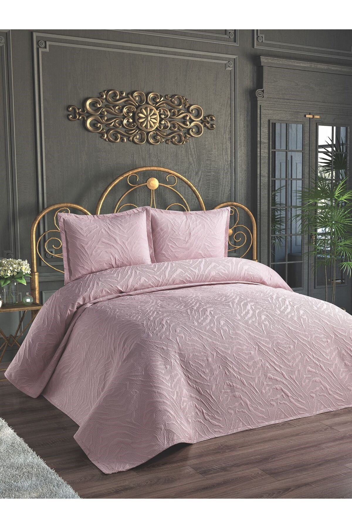 Çift Kişilik 3 Parça Jelatinde Microfiber Yatak Örtüsü Seti - 235x250 cm
