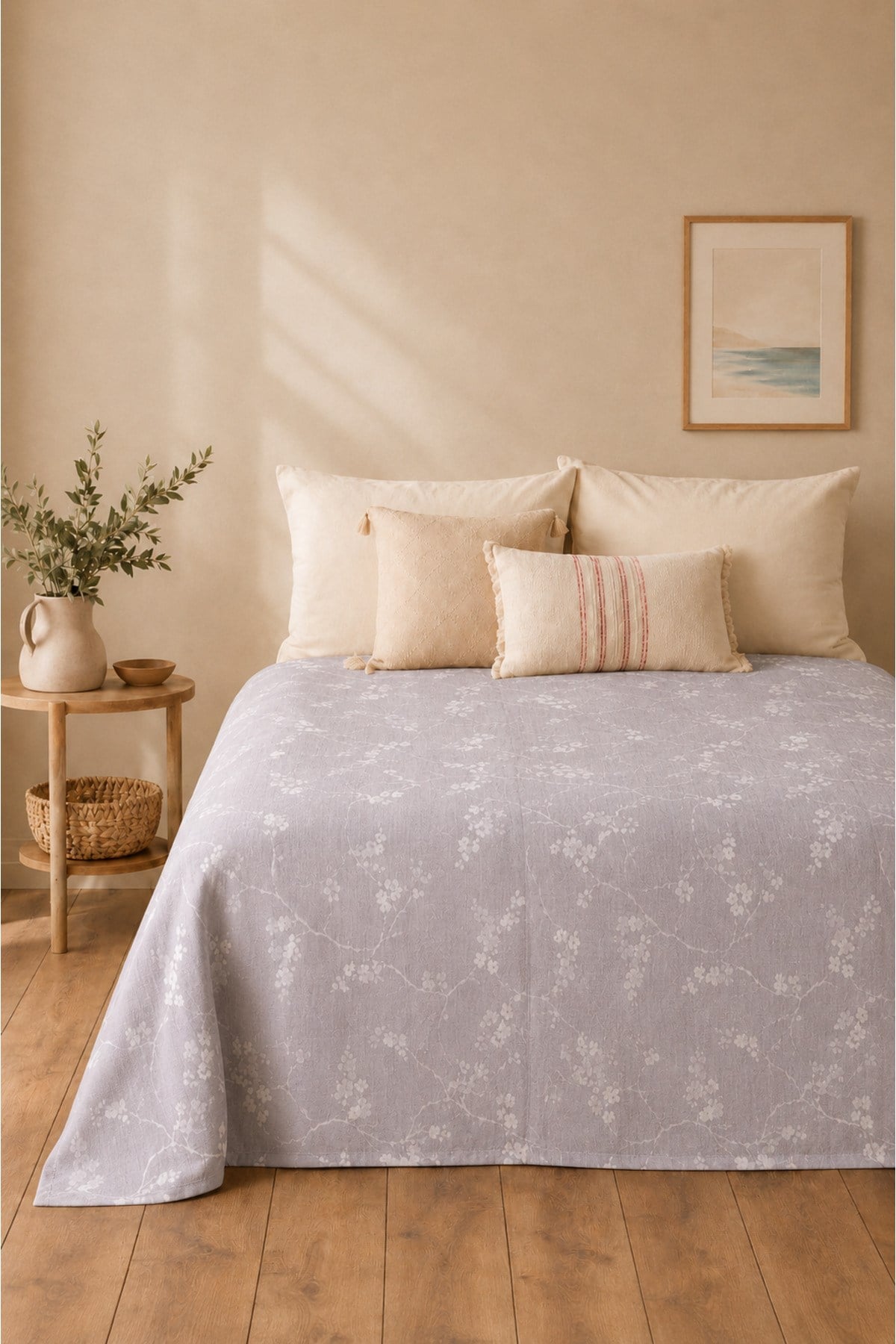 Çift Kişilik Dijital Baskılı Pike | 200x230 cm | Hafif ve Nefes Alabilen | Şık Tasarım | Yazlık ve Günlük Kullanım