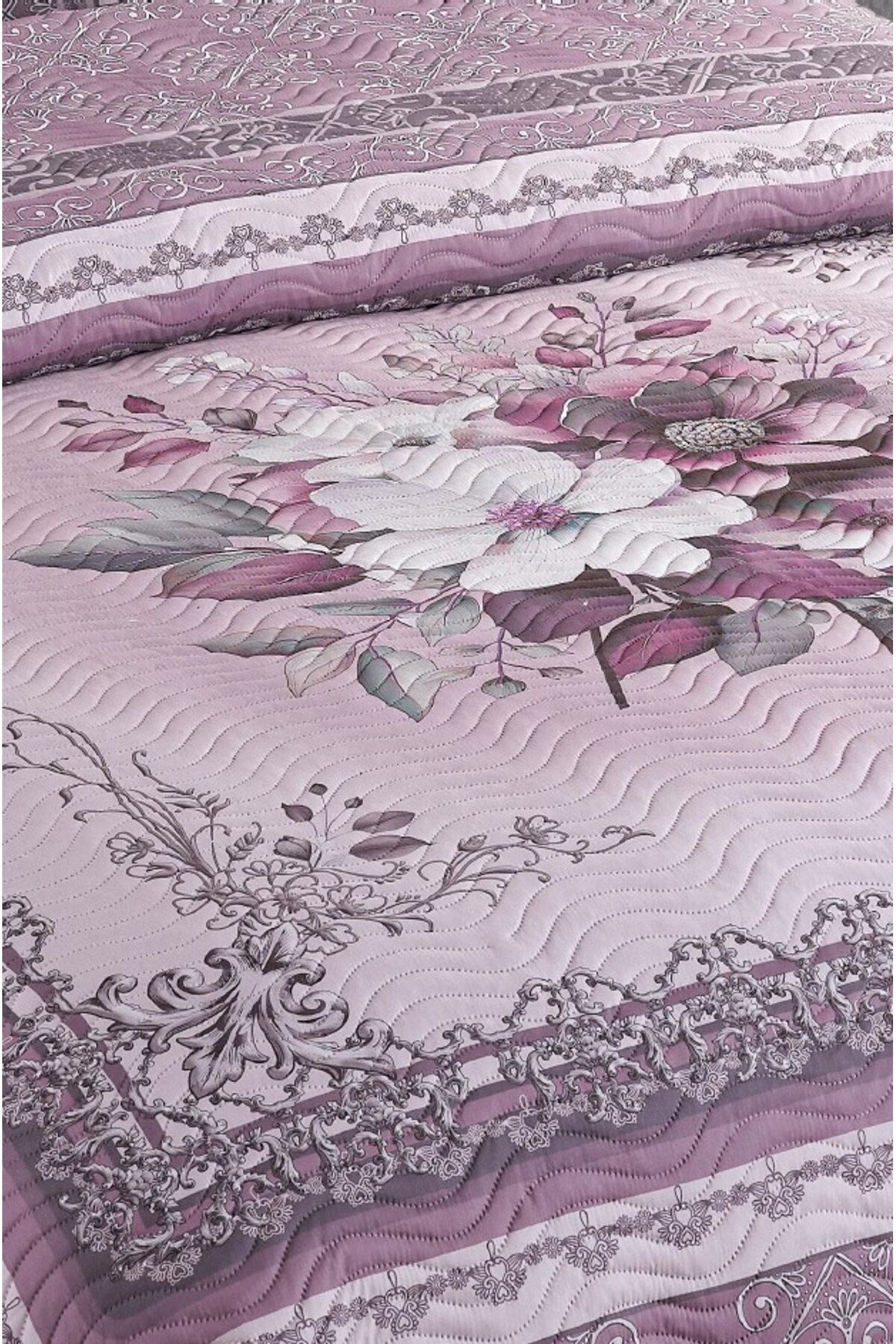 Çift Kişilik Microfiber Kapitone Yatak Örtüsü
