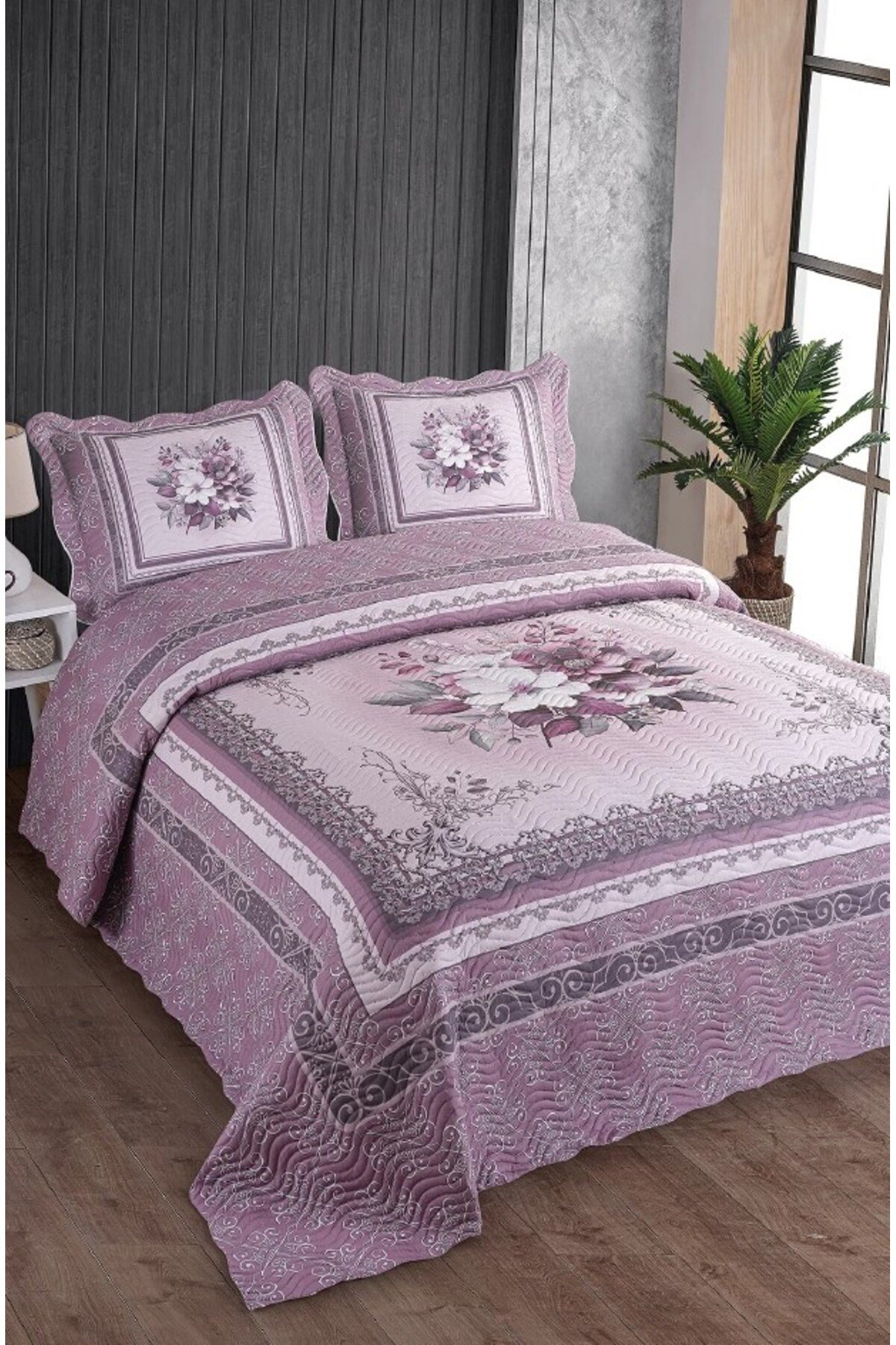 Çift Kişilik Microfiber Kapitone Yatak Örtüsü