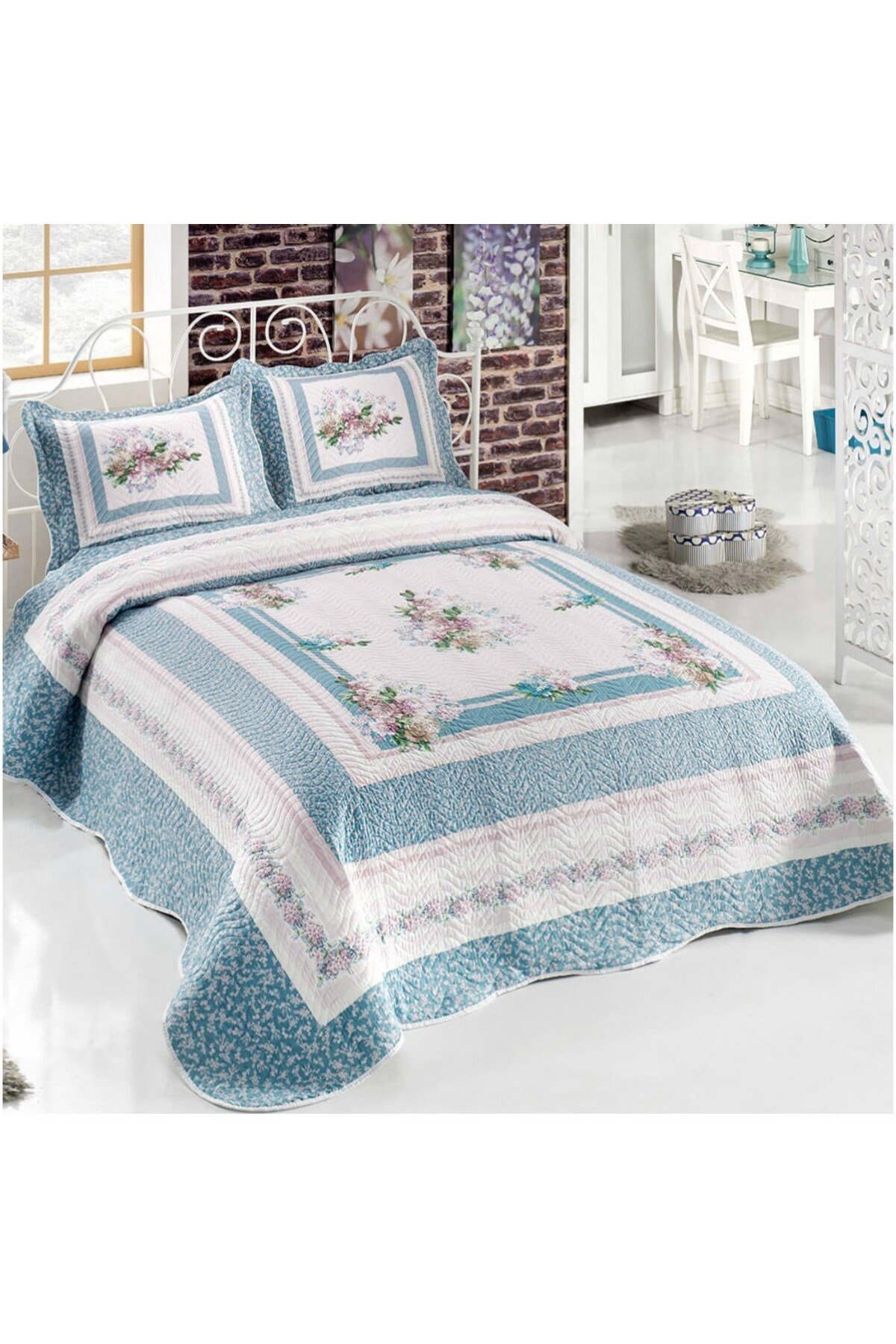 Çift Kişilik Microfiber Kapitone Yatak Örtüsü