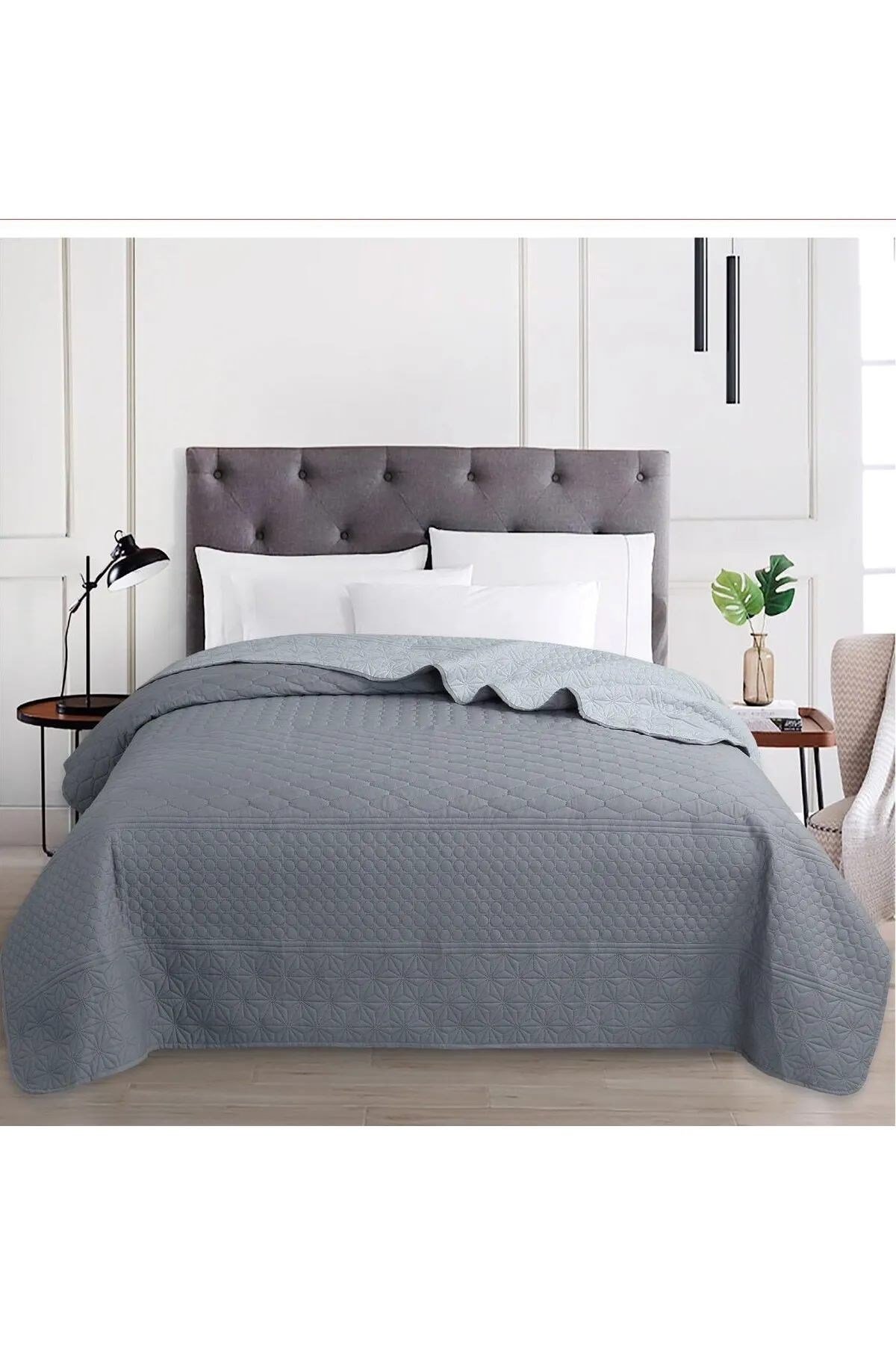 Çift Taraflı 160 x 220 cm Tek Kişilik Yatak Örtüsü - Yastık Kılıfsız
