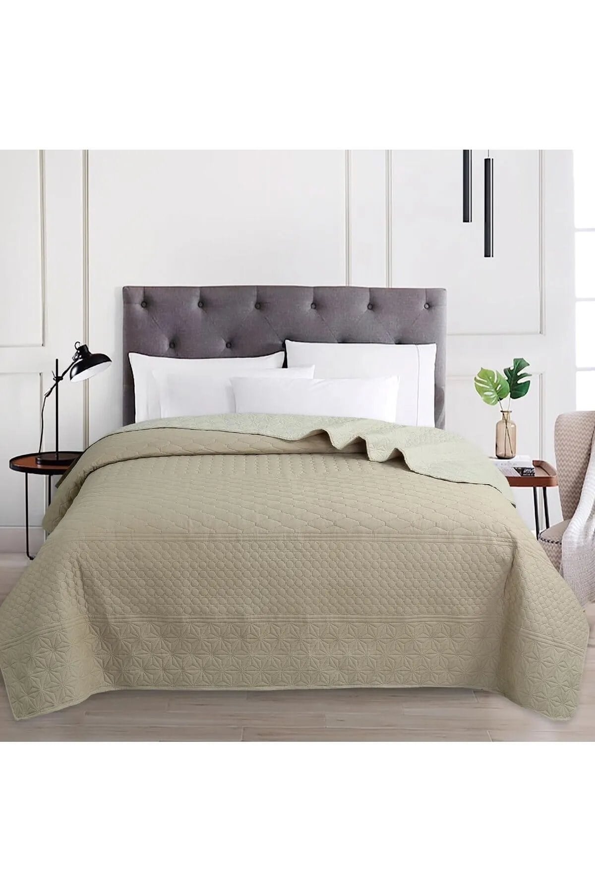 Çift Taraflı 200 x 220 cm Yatak Örtüsü - Yastık Kılıfsız