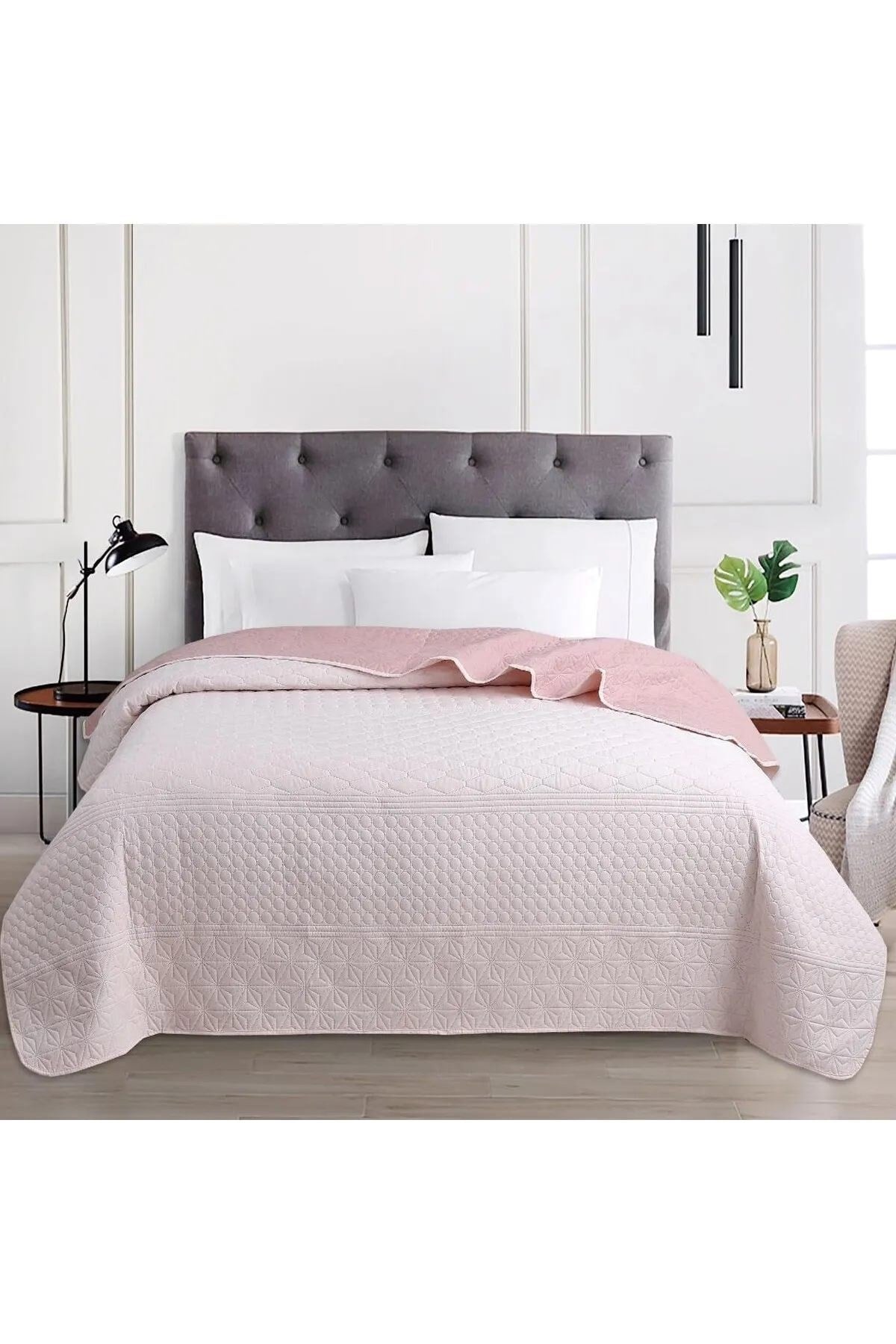 Çift Taraflı 200 x 220 cm Yatak Örtüsü - Yastık Kılıfsız