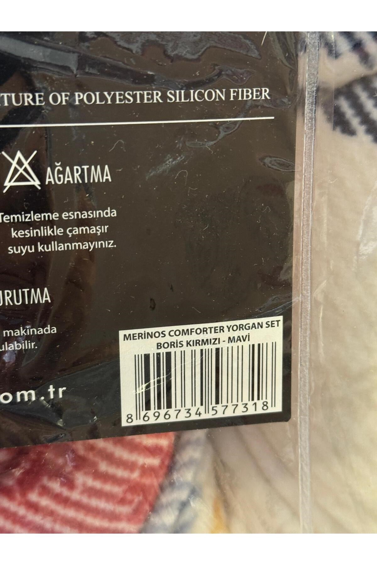 Comforter Boris Kırmızı Ekru Çift Kişilik Yorgan Seti