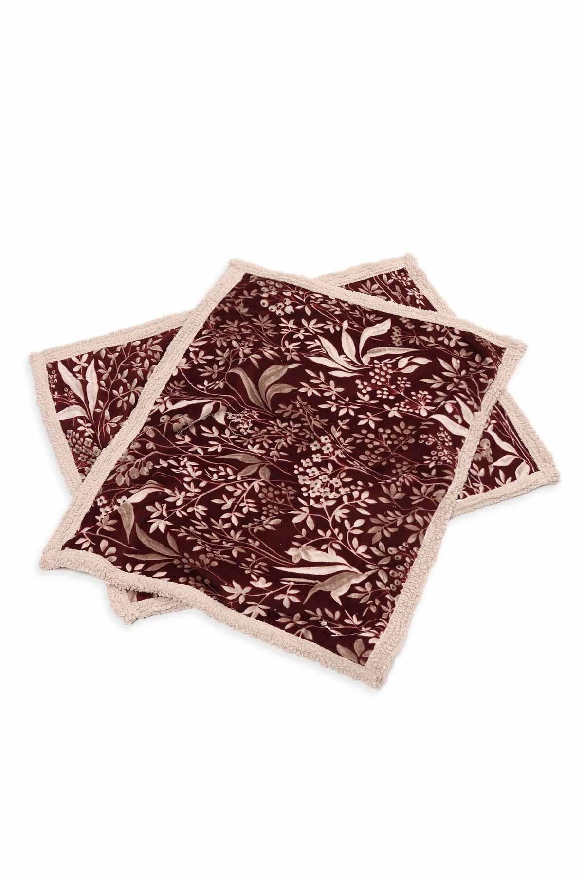 Comforter Çift Kişilik Yorgan Seti Botanica Bordo 220x240 Cm