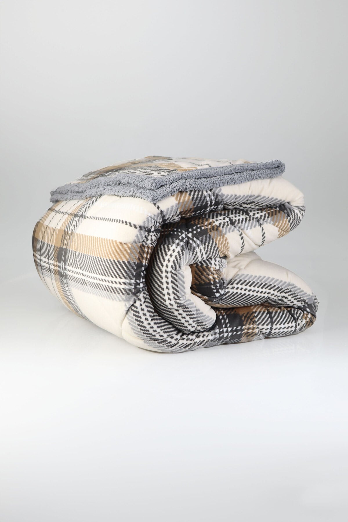 Comforter Çift Kişilik Yorgan Seti Volenta Gri 220x240