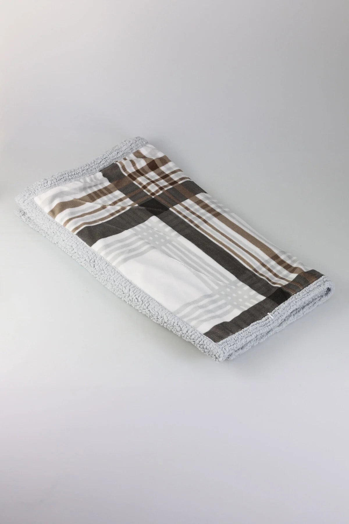 Comforter Çift Kişilik Yorgan Seti Wera Gri Koyu Kahve 220x240