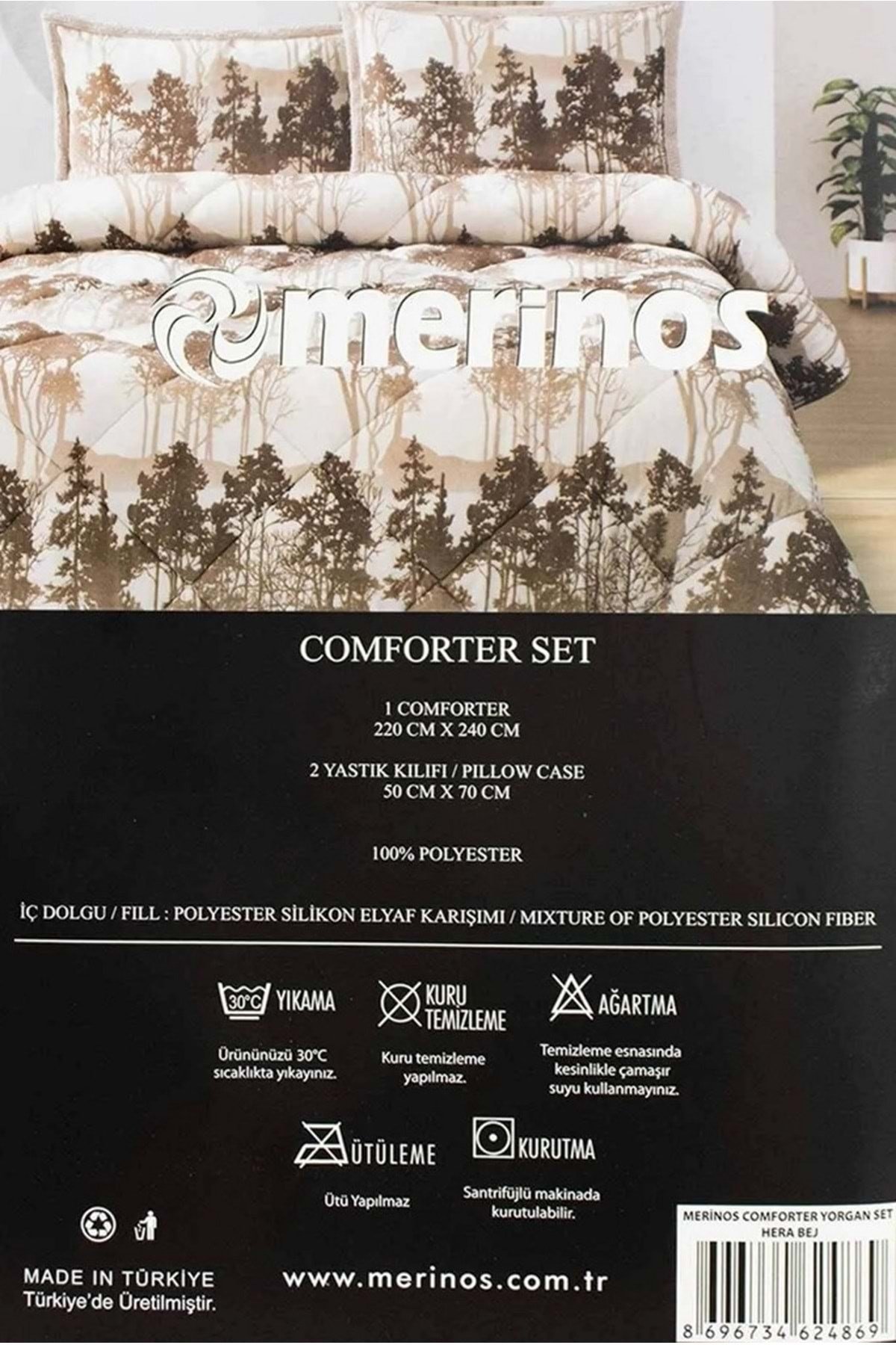 Comforter Set, Tek Kişilik Yorgan Seti (160x240)-Hera Bej