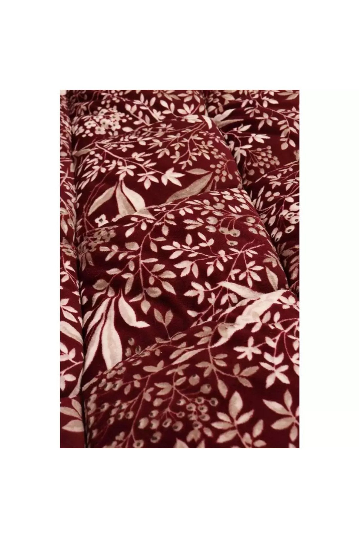 Comforter Tek Kişilik Yorgan Seti 160*240 Botanica Bordo