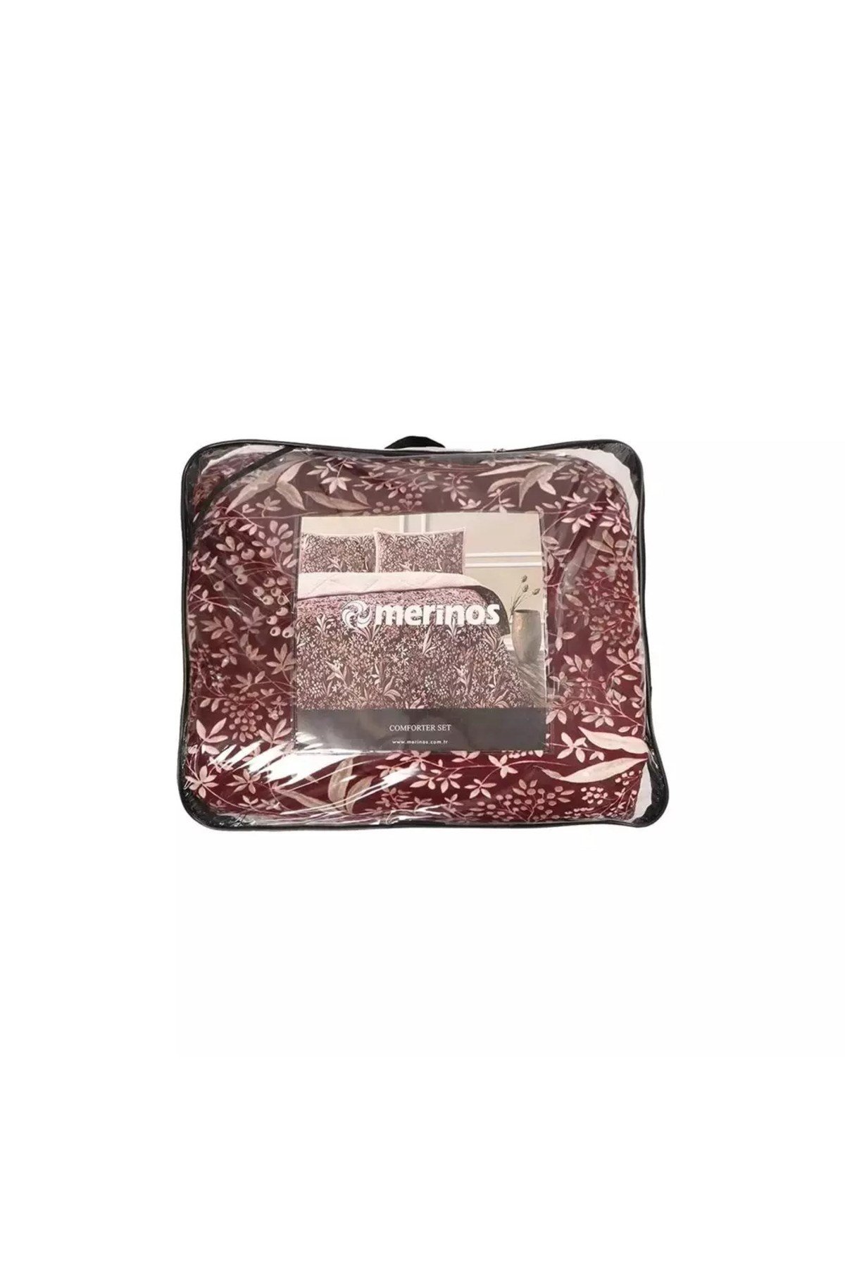Comforter Tek Kişilik Yorgan Seti 160*240 Botanica Bordo