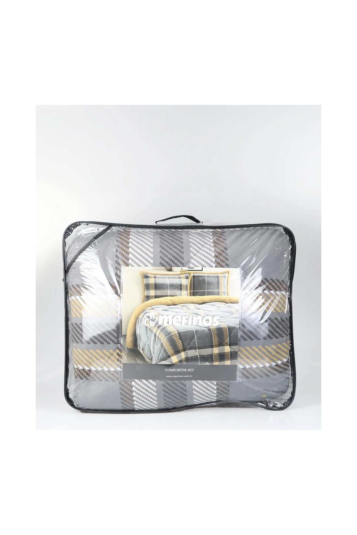 Comforter Tek Kişilik Yorgan Seti  Antonin Gri-Sarı
