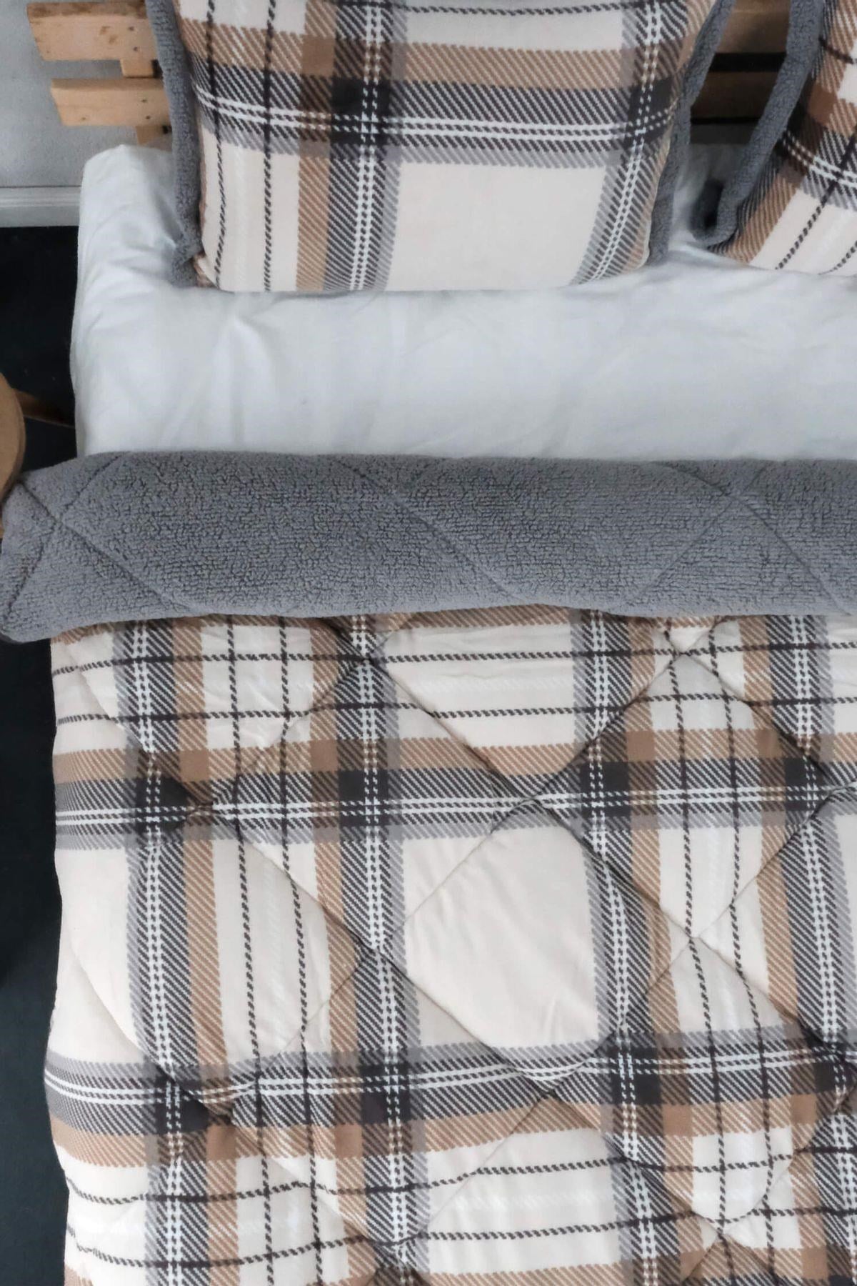 Comforter Tek Kişilik Yorgan Seti Kahverengi 160x220