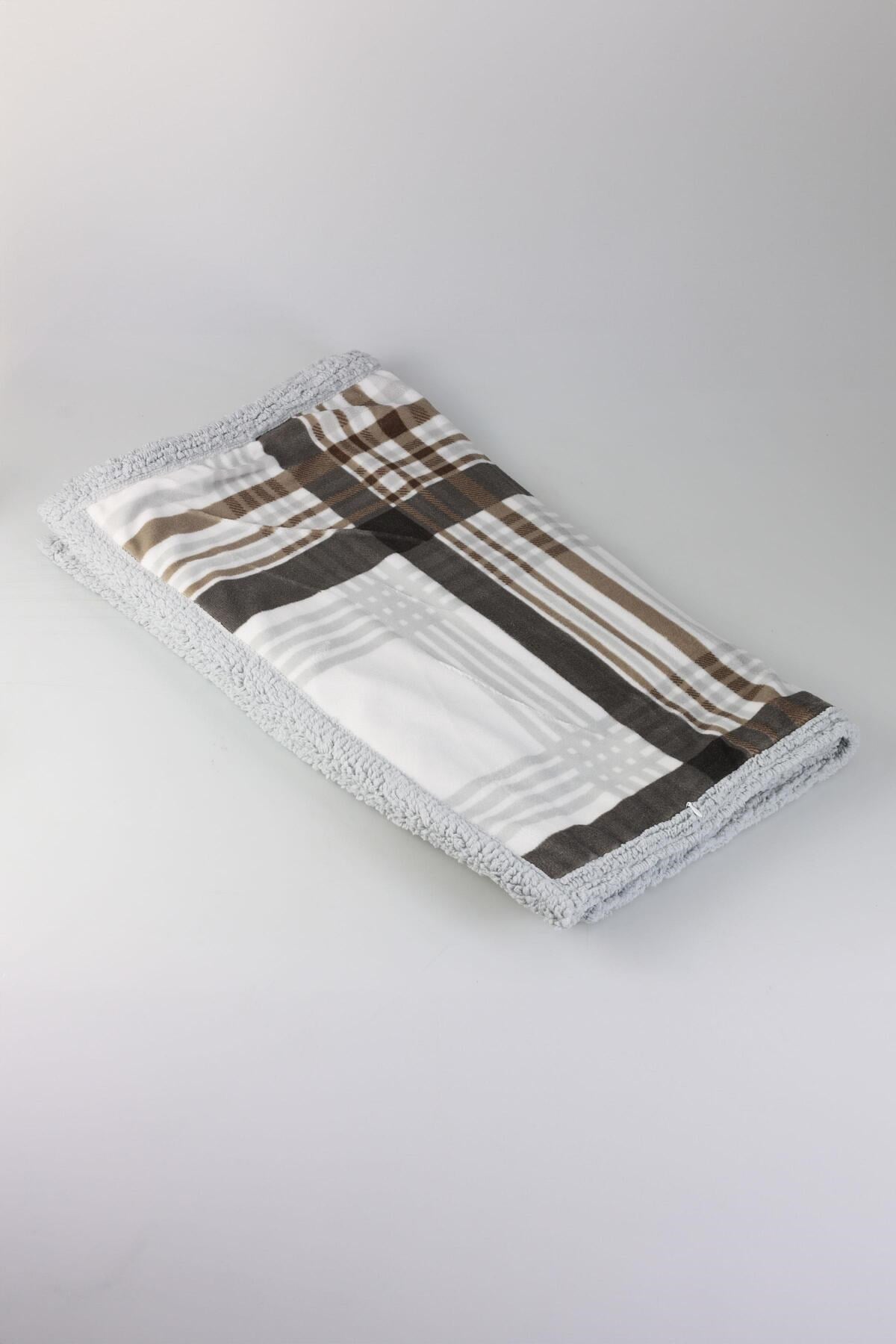 Comforter Tek Kişilik Yorgan Seti Koyu Wera Gri Kahve 160x240