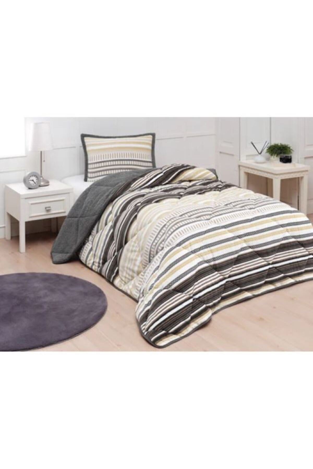 Comforter Tek Kişilik Yorgan Seti Luca Sarı 160x240 (İÇ ELYAFI KREM)