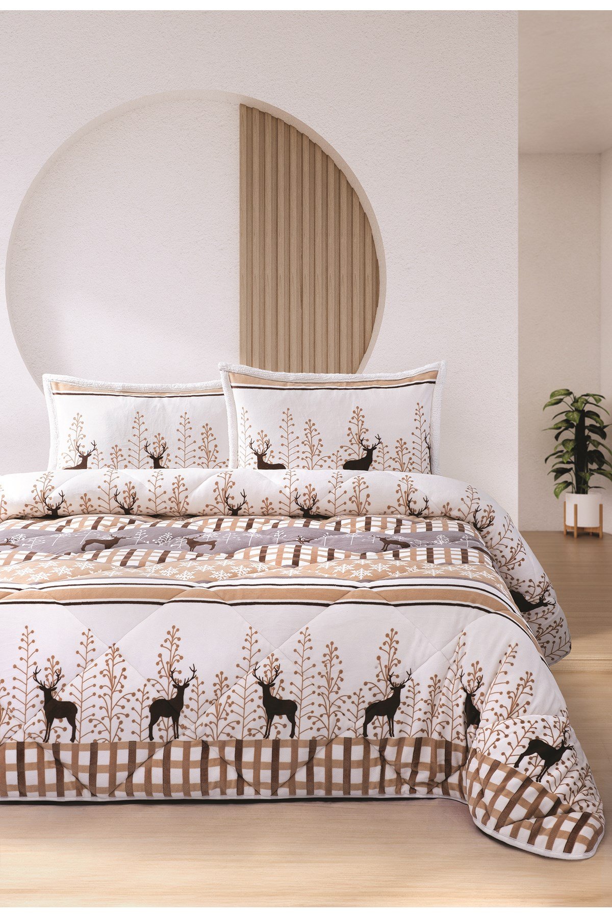 Comforter Uyku Seti Deer Bej